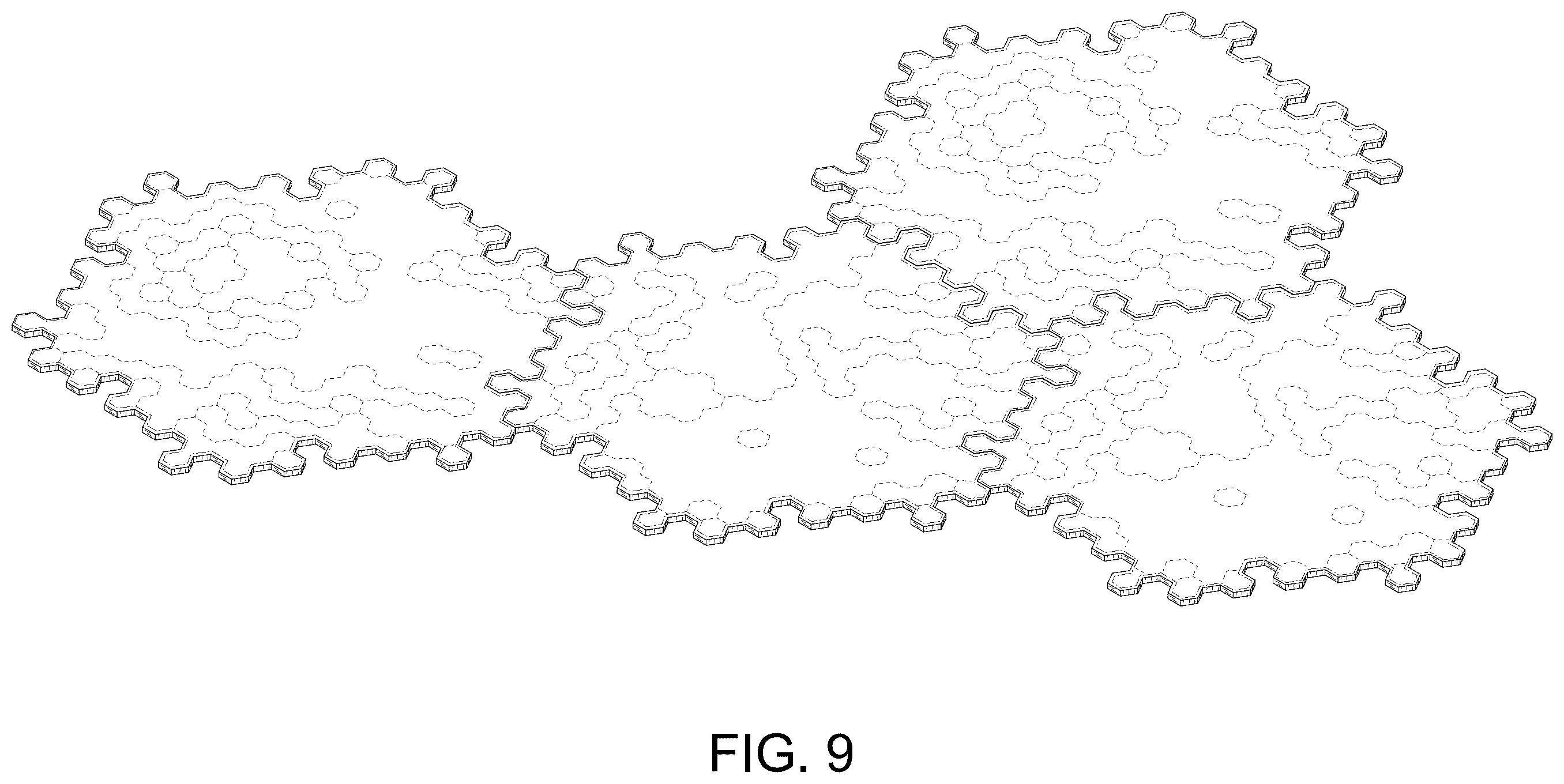 Patent USD1124145 Figure 6 – Interlocking game tile set