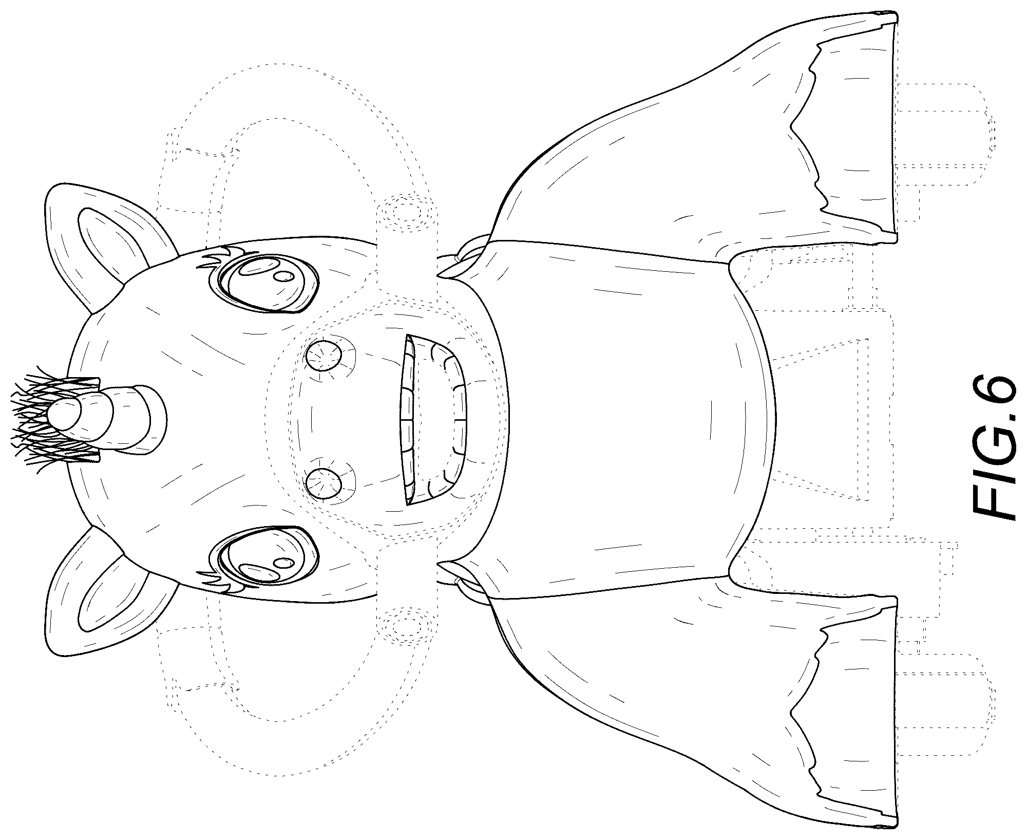 Patent USD1124147 Figure 6 – Unicorn ride-on toy
