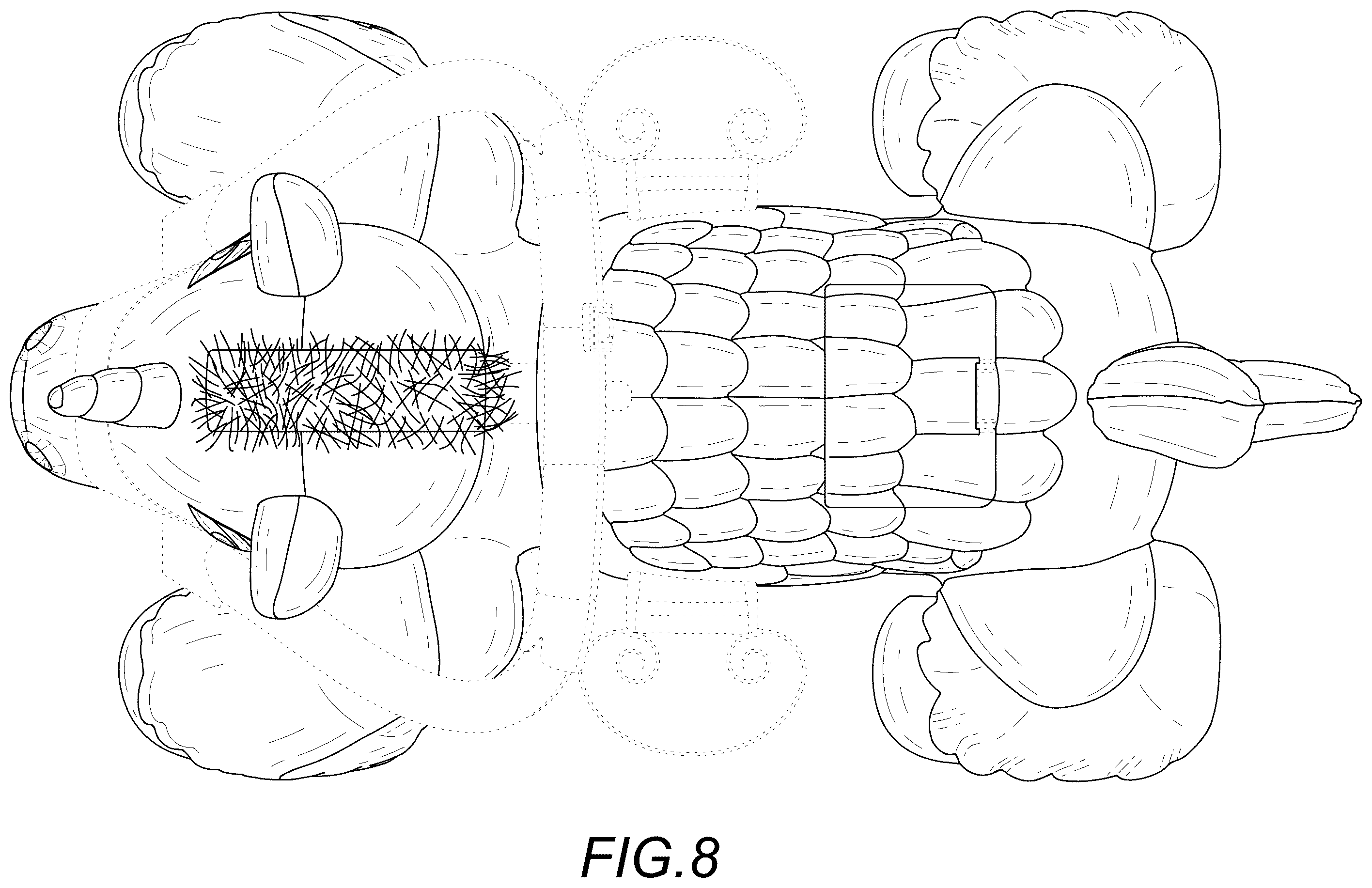 Patent USD1124147 Figure 8 – Unicorn ride-on toy