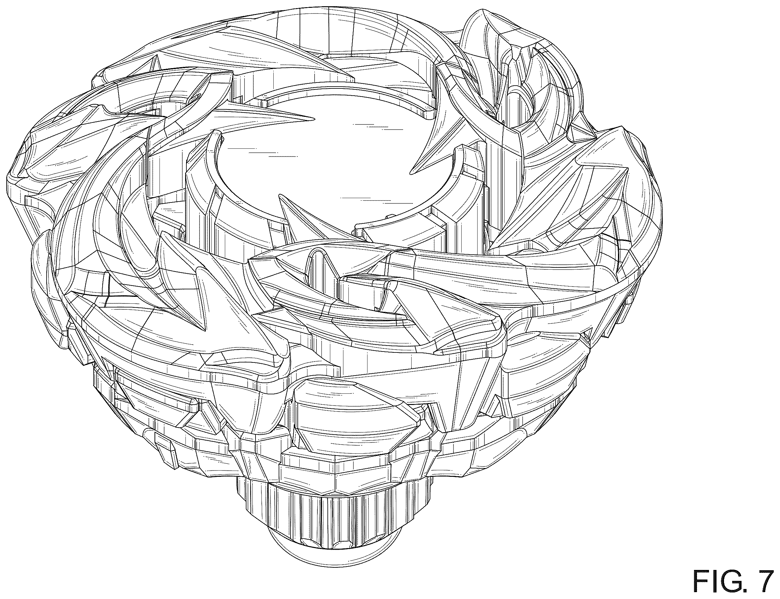 Patent USD1124153 Figure 7 – Spinning top toy