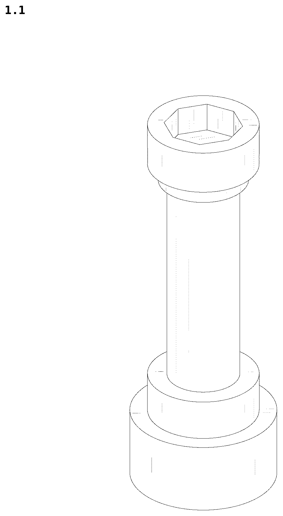 Patent USD1124163 Figure 1 – Decorative column for toy building blocks