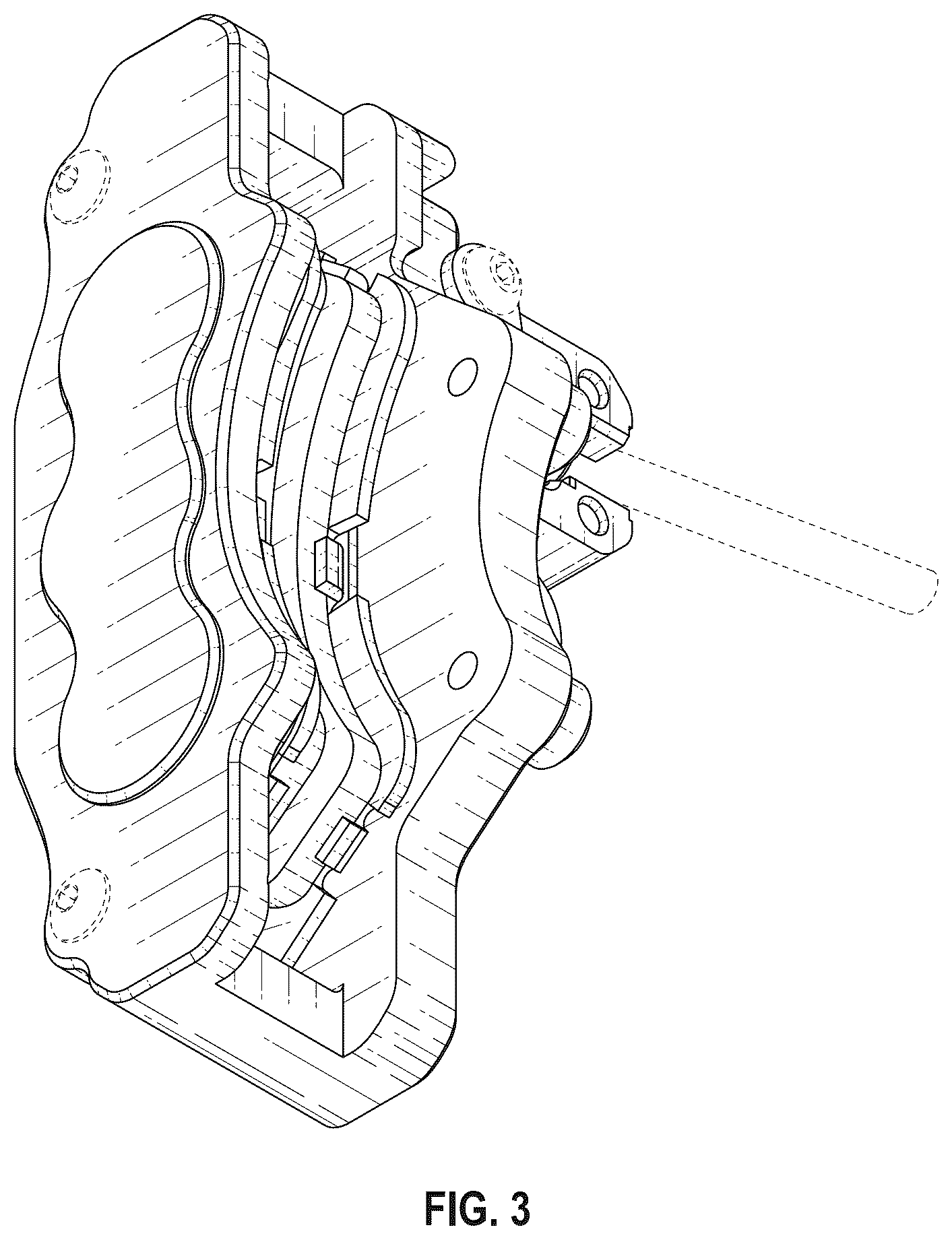 Patent USD1124165 Figure 3 – Model vehicle brake assembly