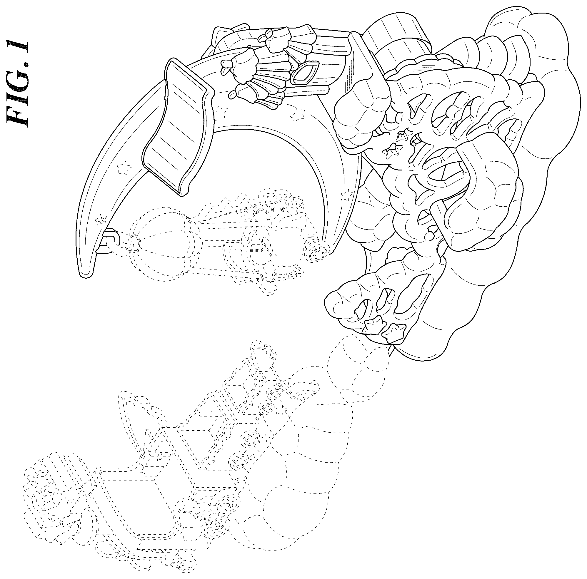 Patent USD1124166 Figure 1 – Toy parade float