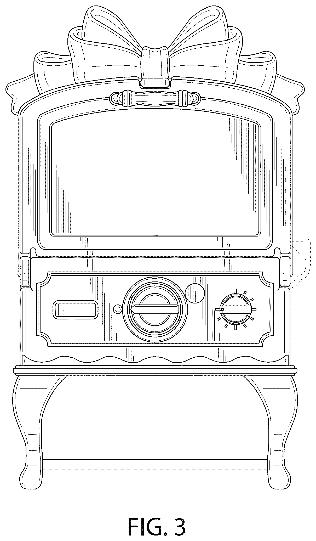 Patent USD1124168 Figure 3 – Toy oven