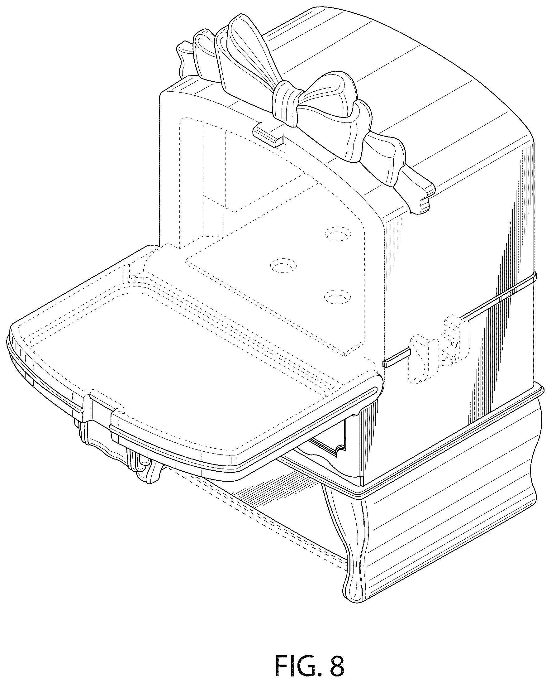 Patent USD1124168 Figure 8 – Toy oven