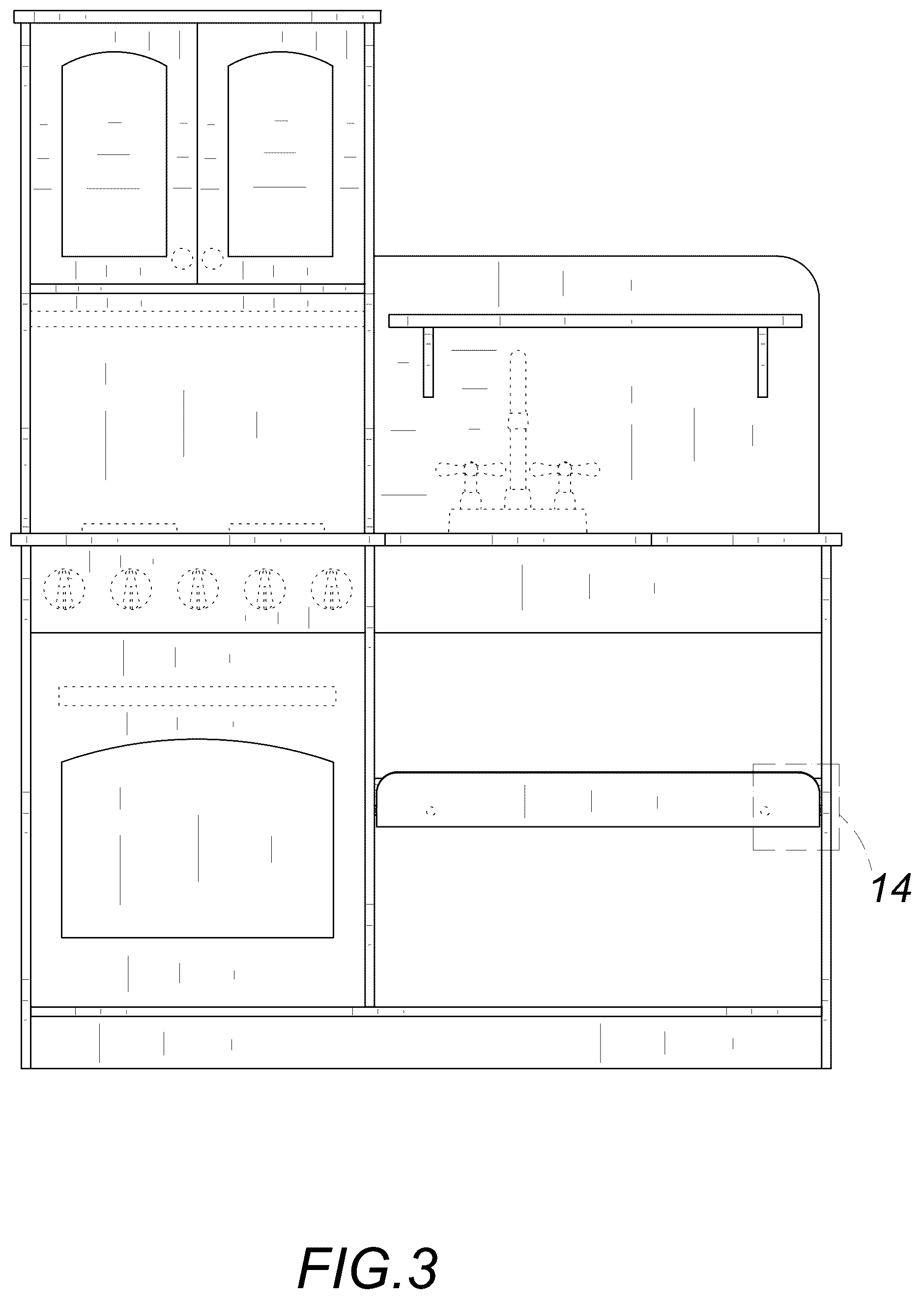 Patent USD1124169 Figure 3 – Toy kitchen