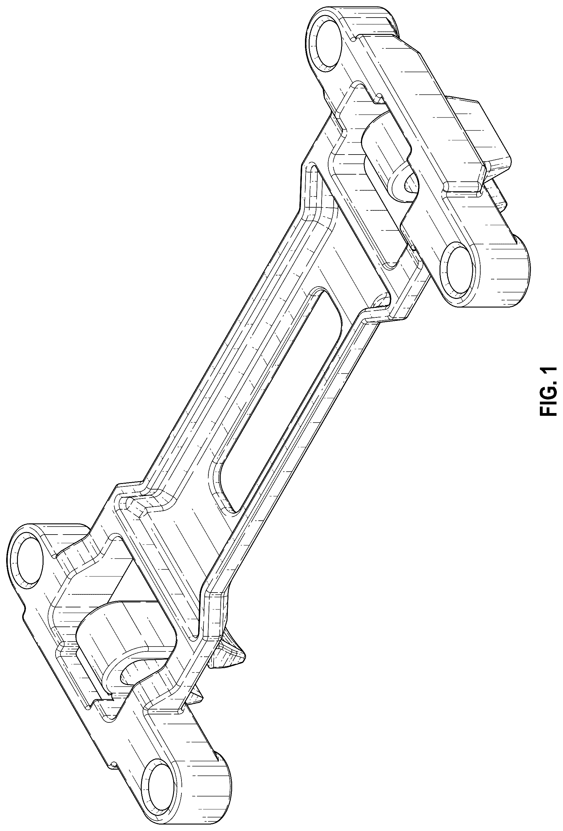 Patent USD1124175 Figure 1 – Model vehicle body mount
