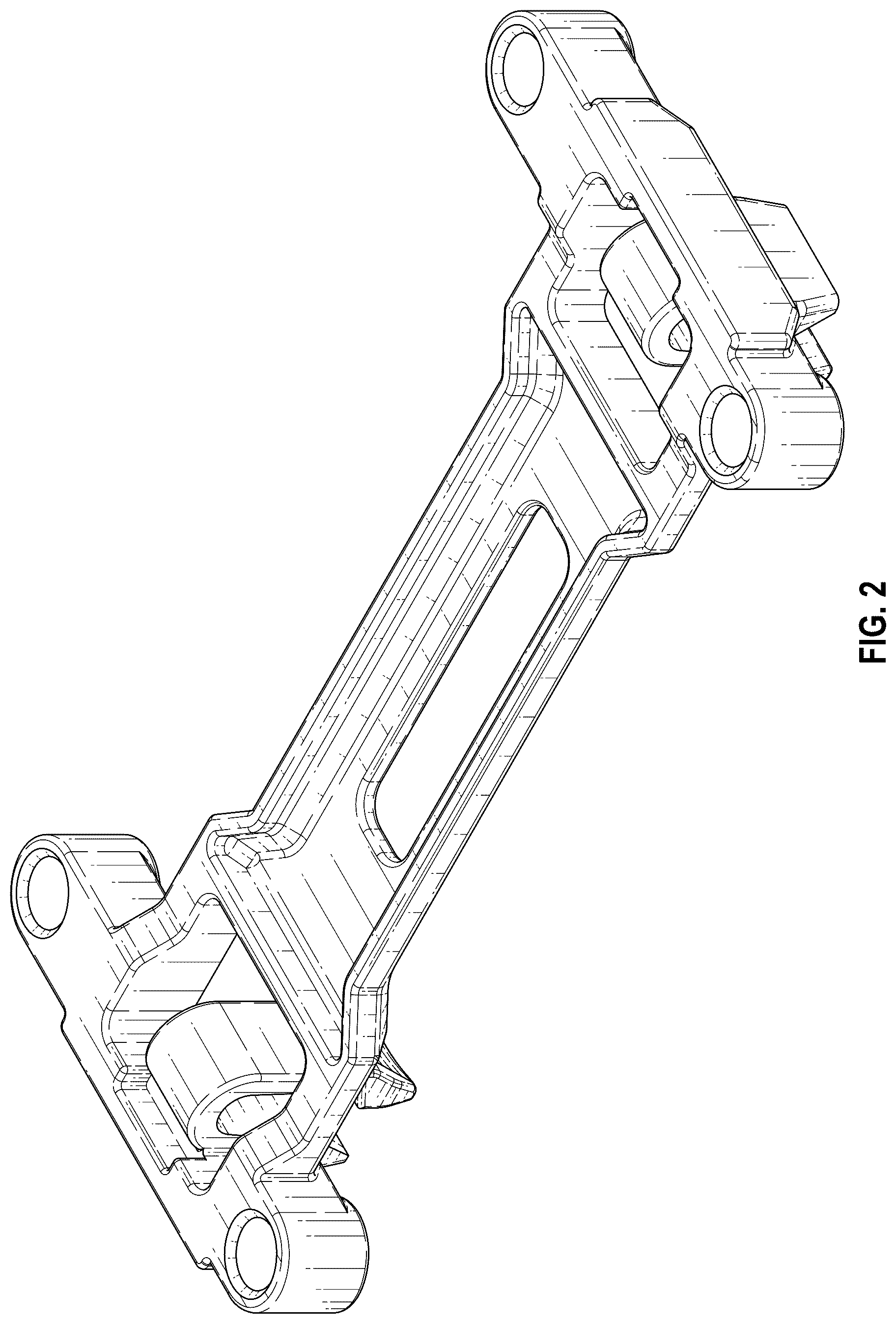 Patent USD1124175 Figure 2 – Model vehicle body mount