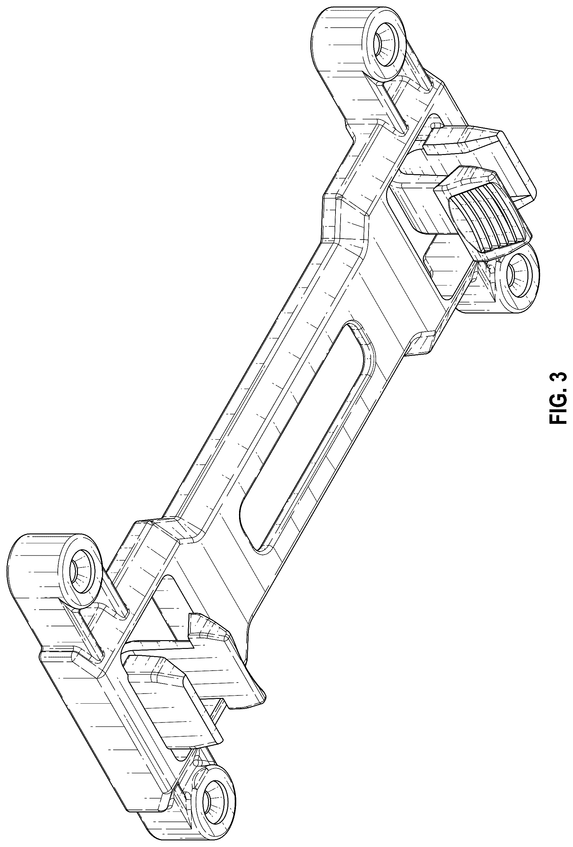 Patent USD1124175 Figure 3 – Model vehicle body mount