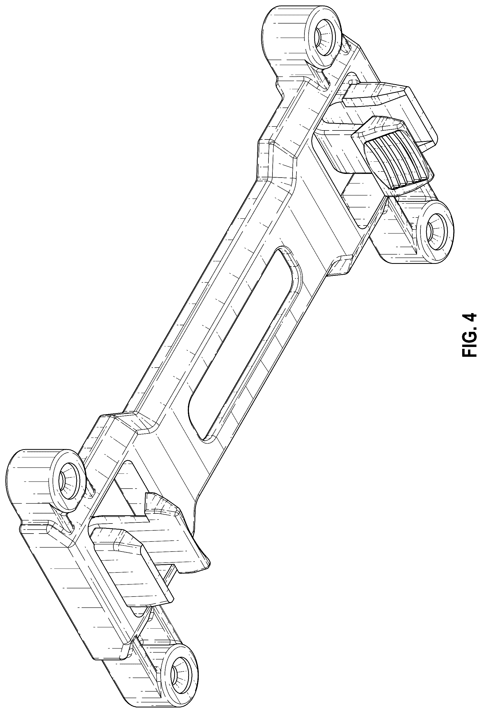 Patent USD1124175 Figure 4 – Model vehicle body mount