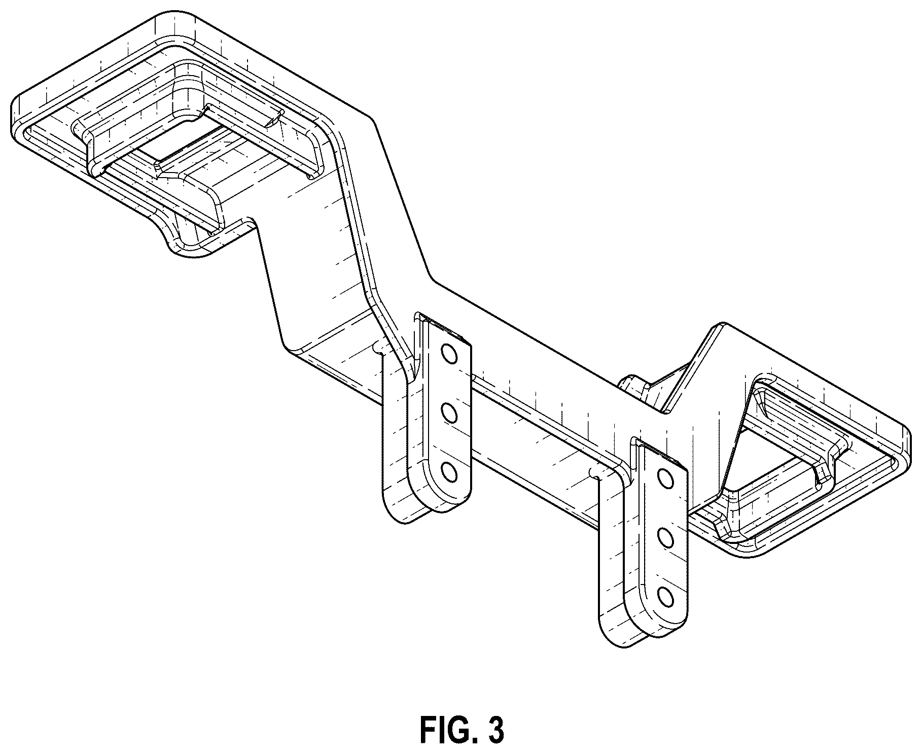 Patent USD1124177 Figure 3 – Model vehicle chassis mount