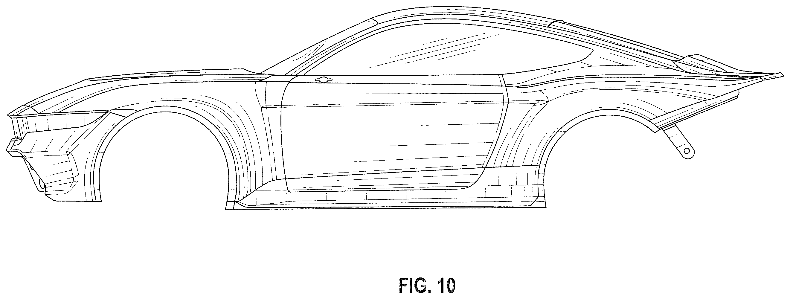 Patent USD1124178 Figure 9 – Model vehicle body