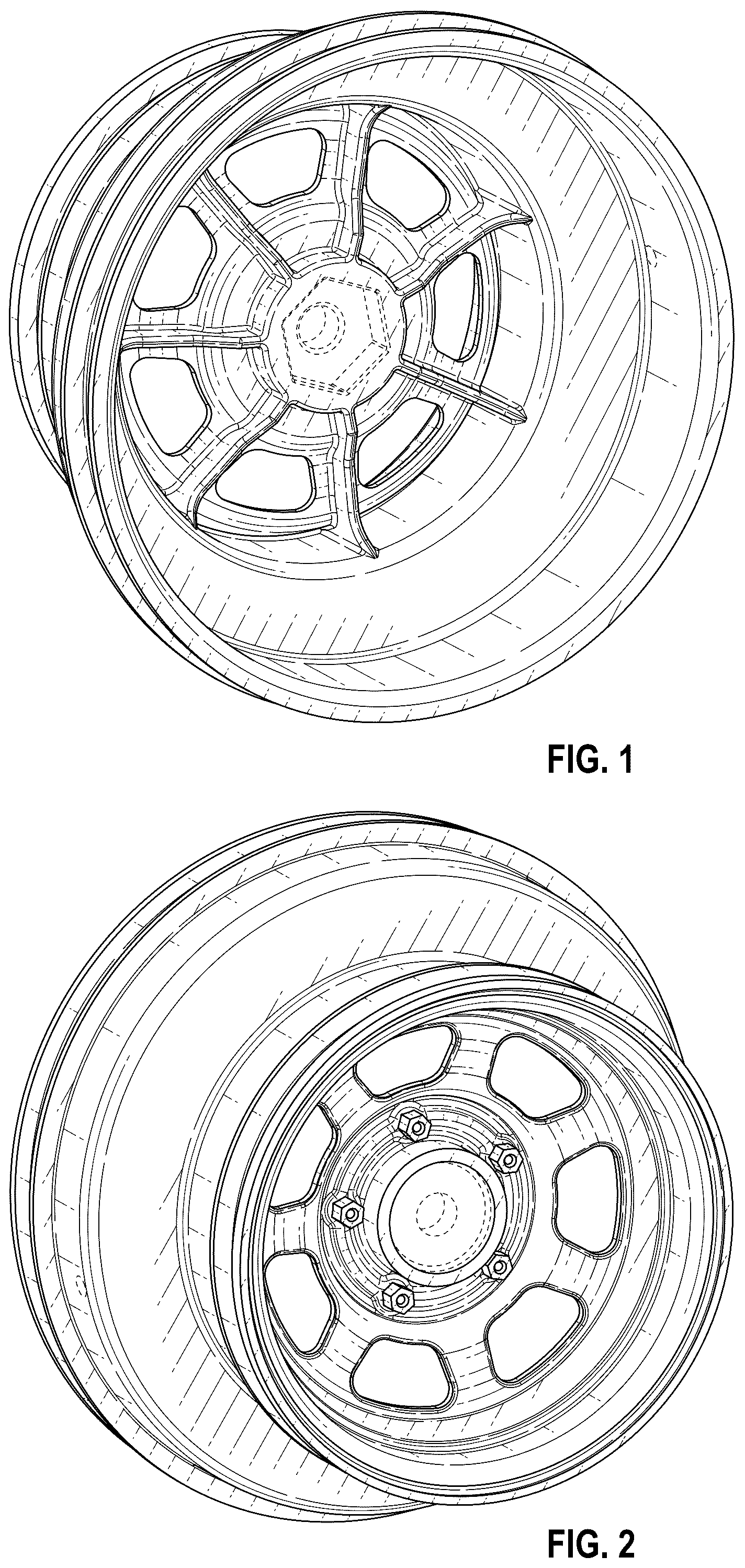 Patent USD1124179 Figure 1 – Model vehicle wheel