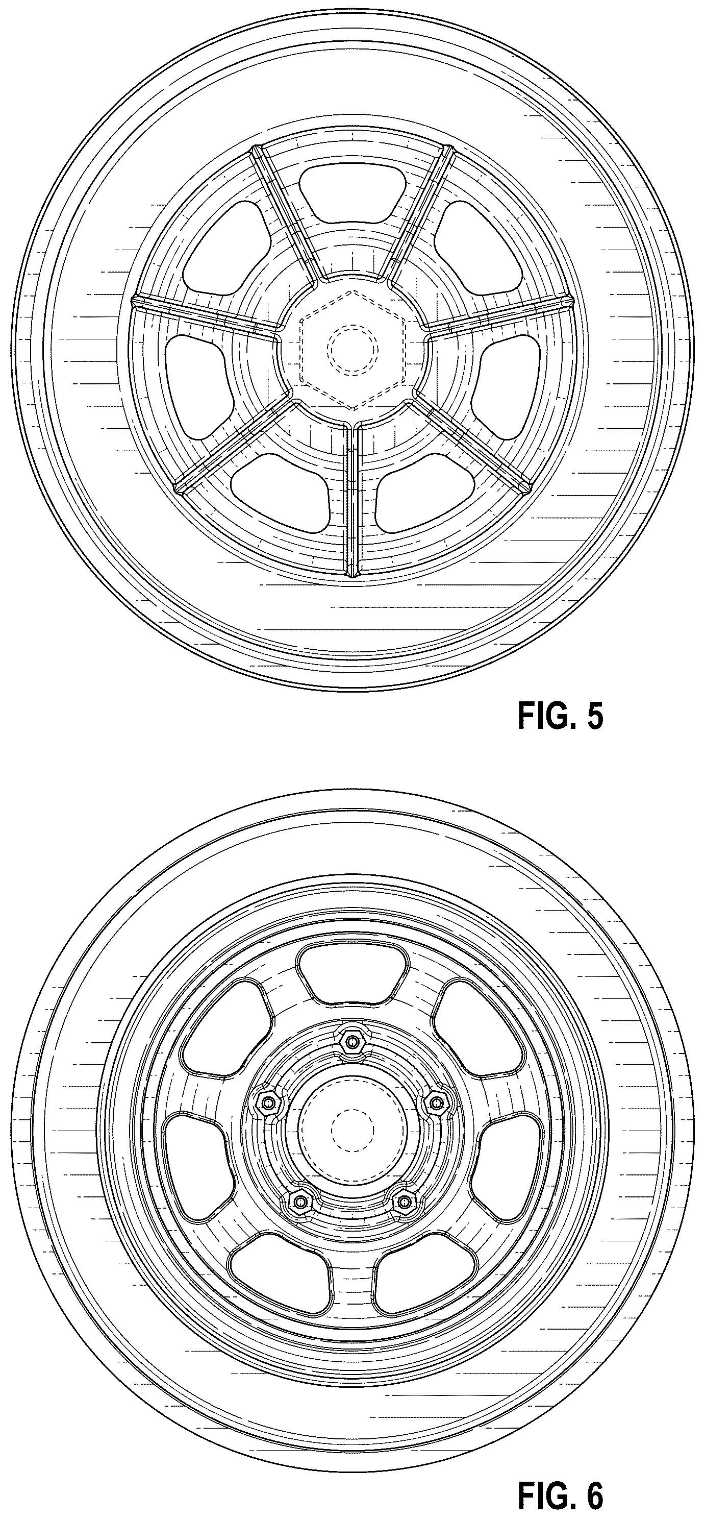 Patent USD1124179 Figure 3 – Model vehicle wheel