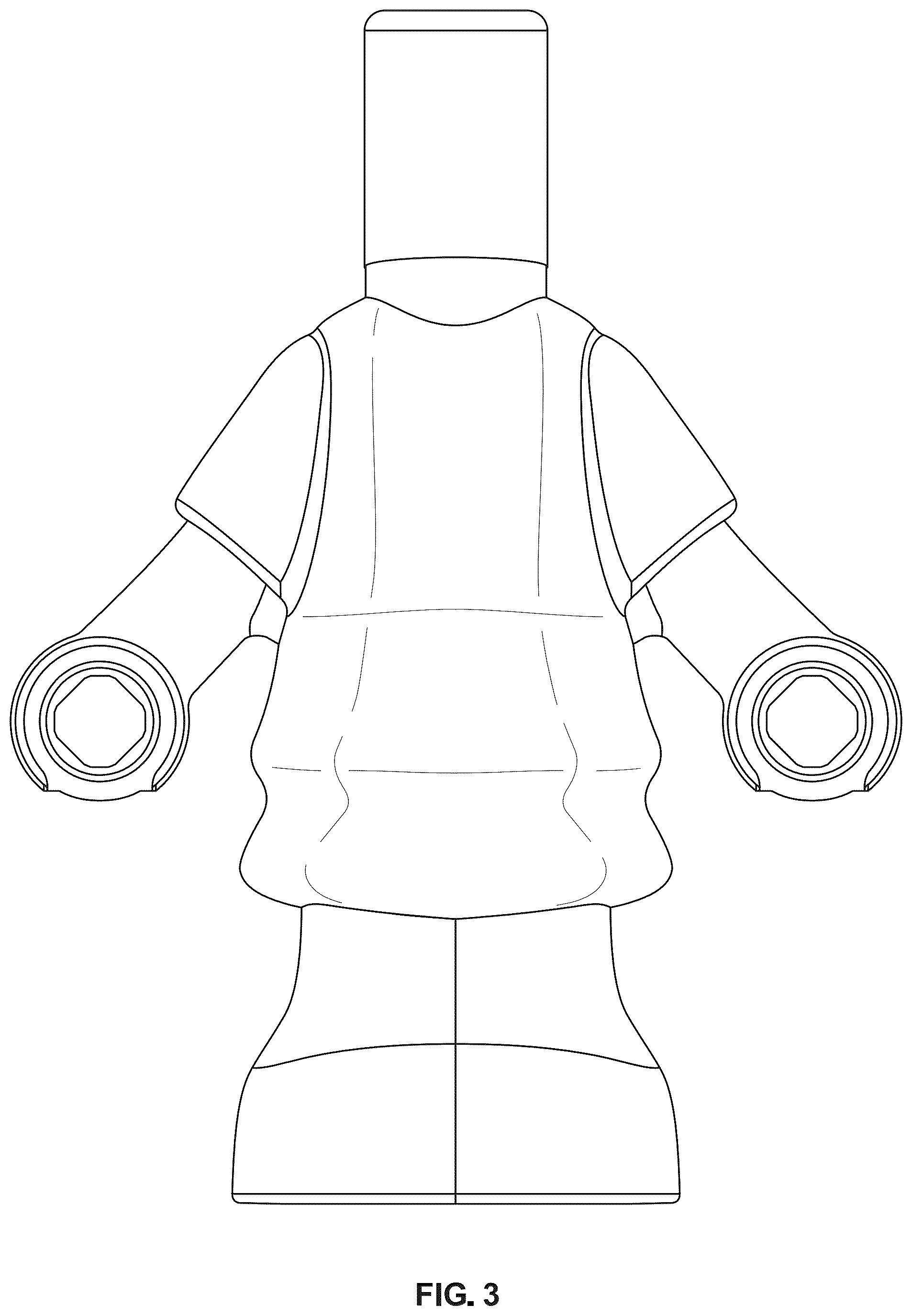 Patent USD1124182 Figure 3 – Toy body