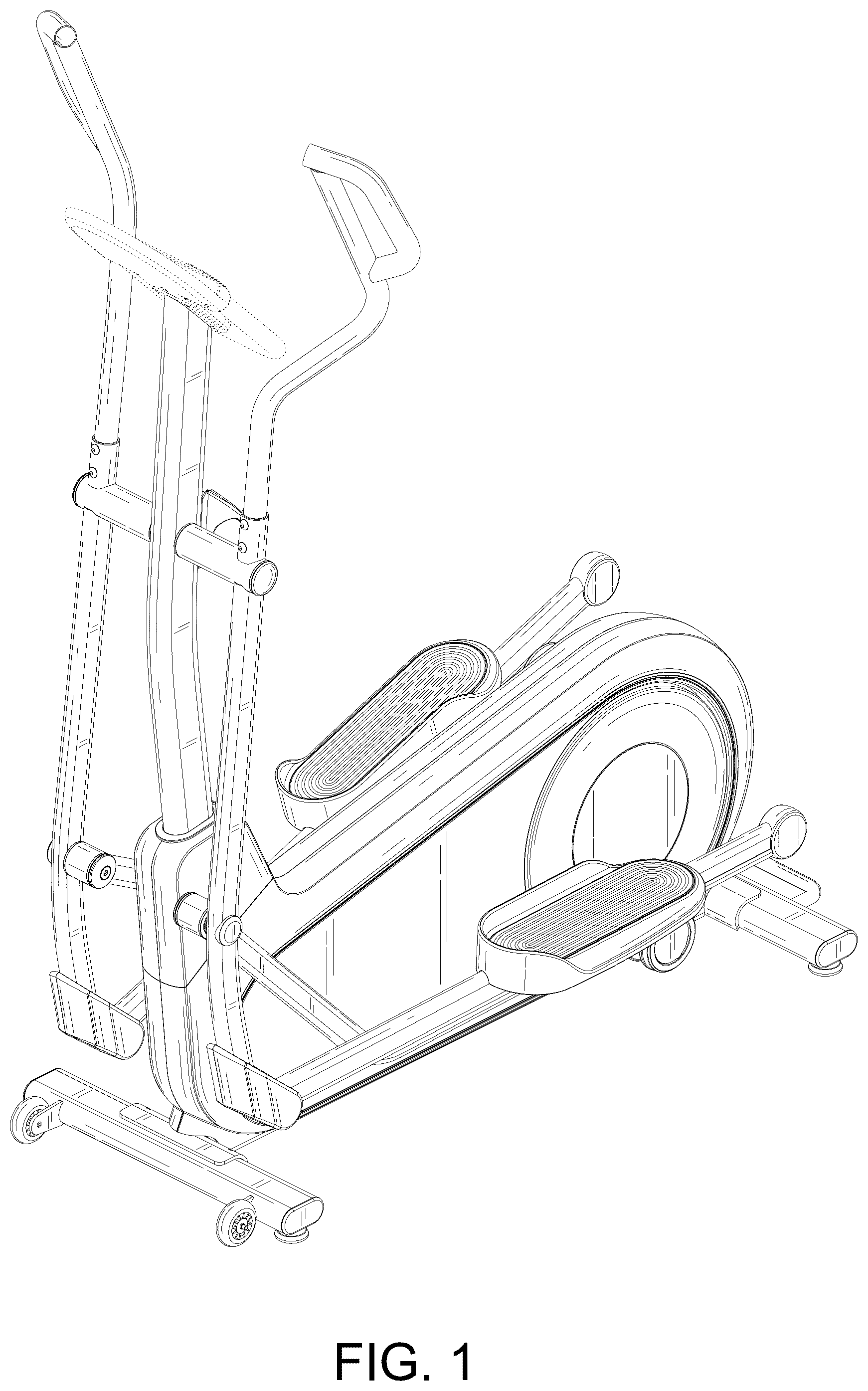 Patent USD1124187 Figure 1 – Elliptical machine