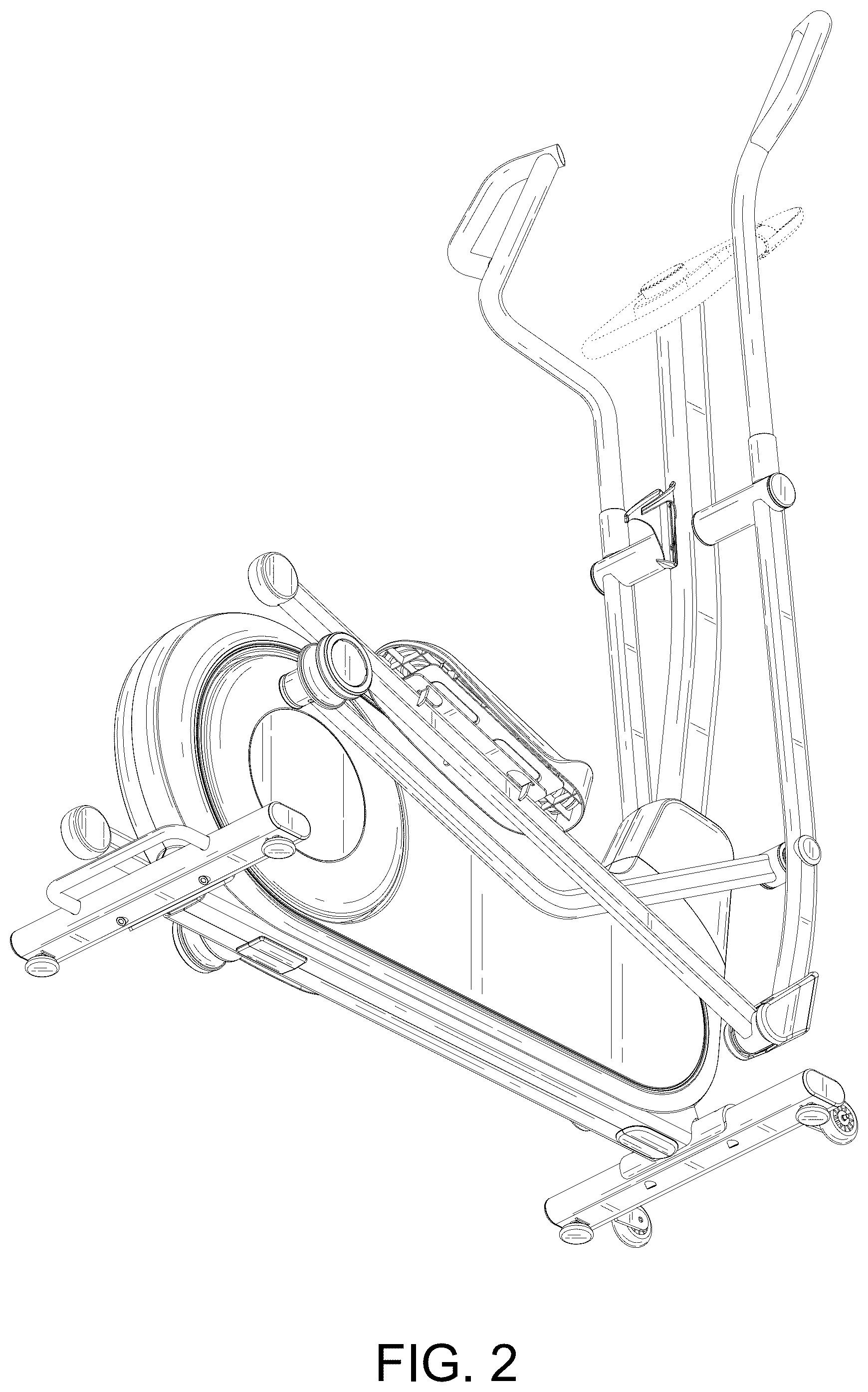 Patent USD1124187 Figure 2 – Elliptical machine