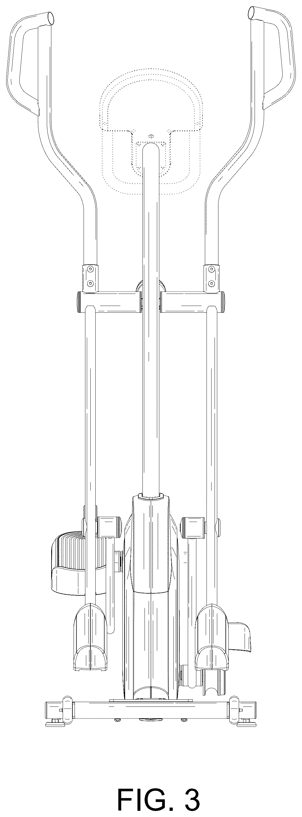 Patent USD1124187 Figure 3 – Elliptical machine