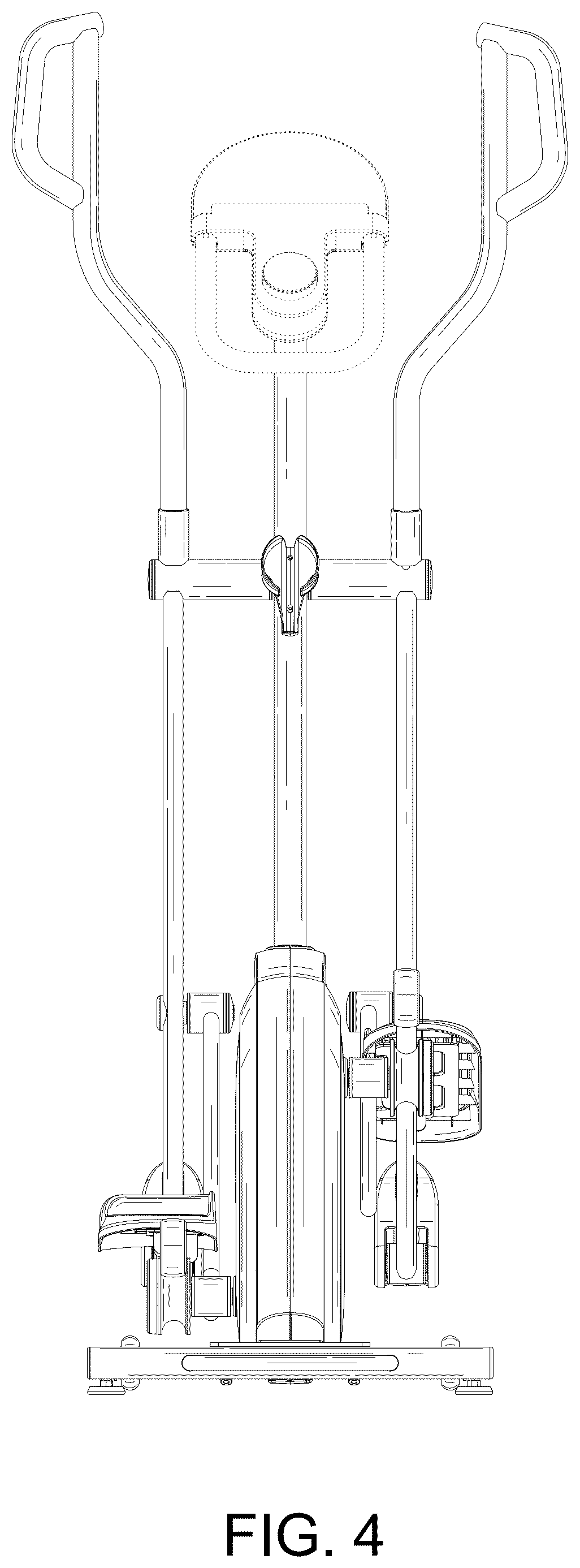 Patent USD1124187 Figure 4 – Elliptical machine