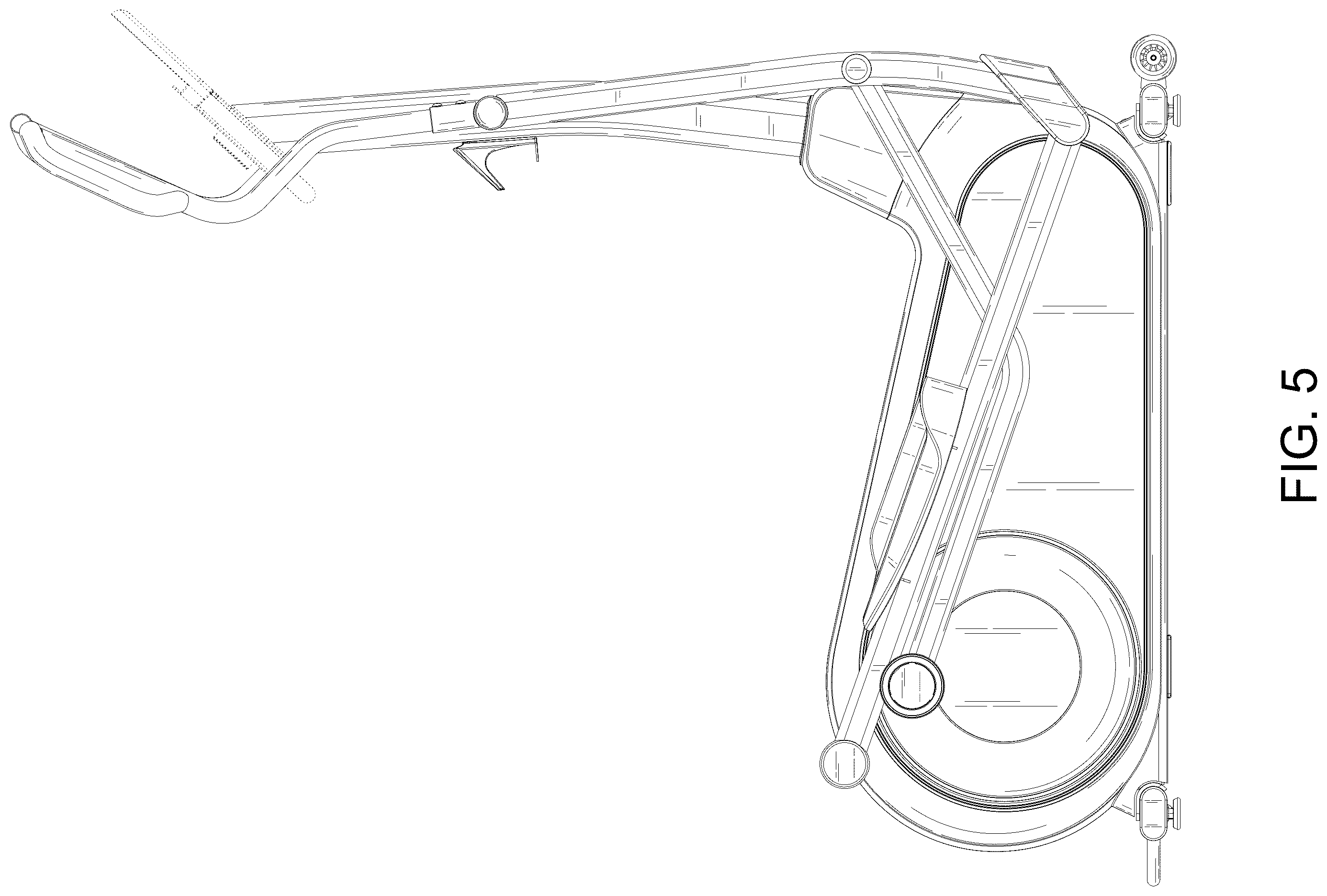 Patent USD1124187 Figure 5 – Elliptical machine
