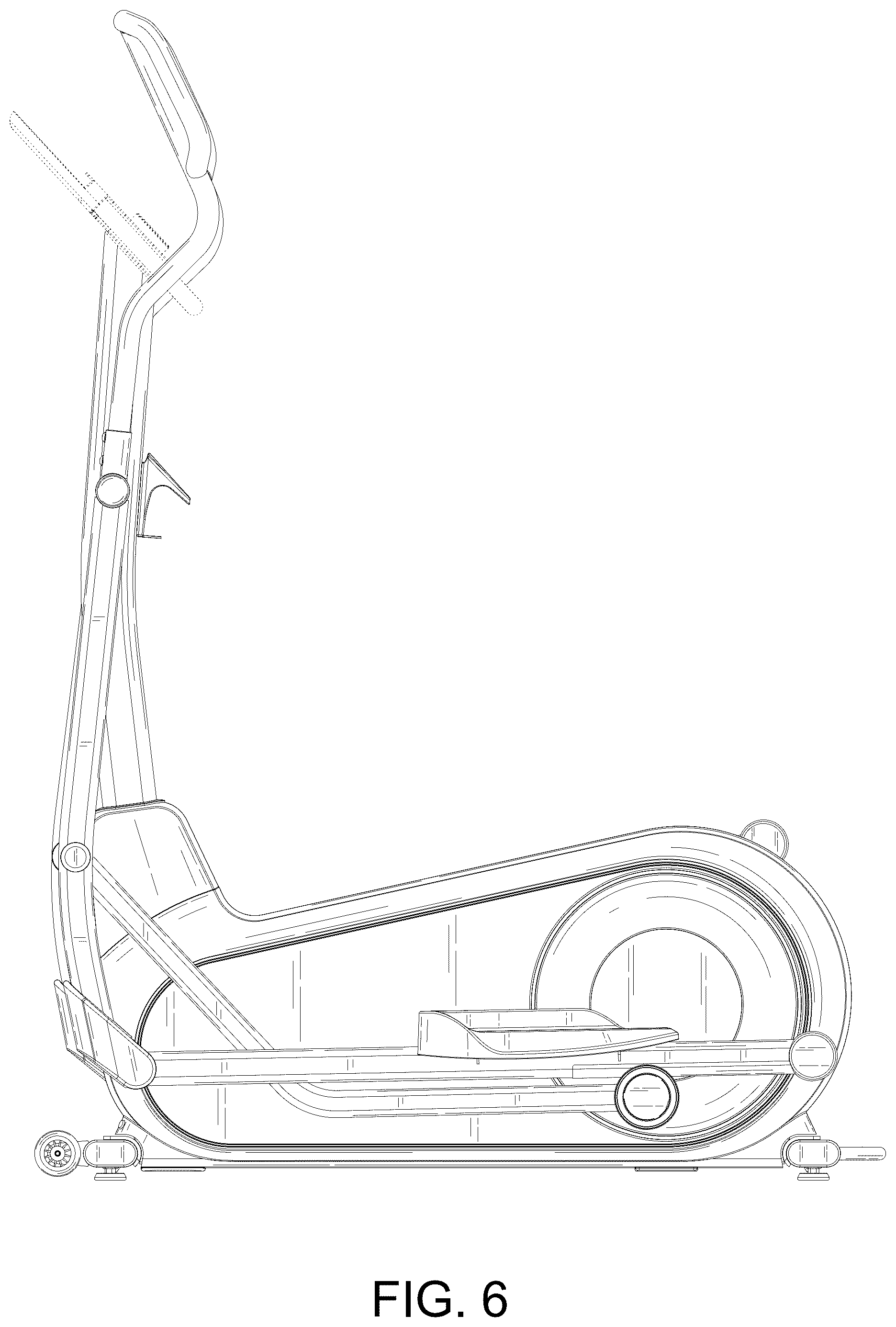 Patent USD1124187 Figure 6 – Elliptical machine