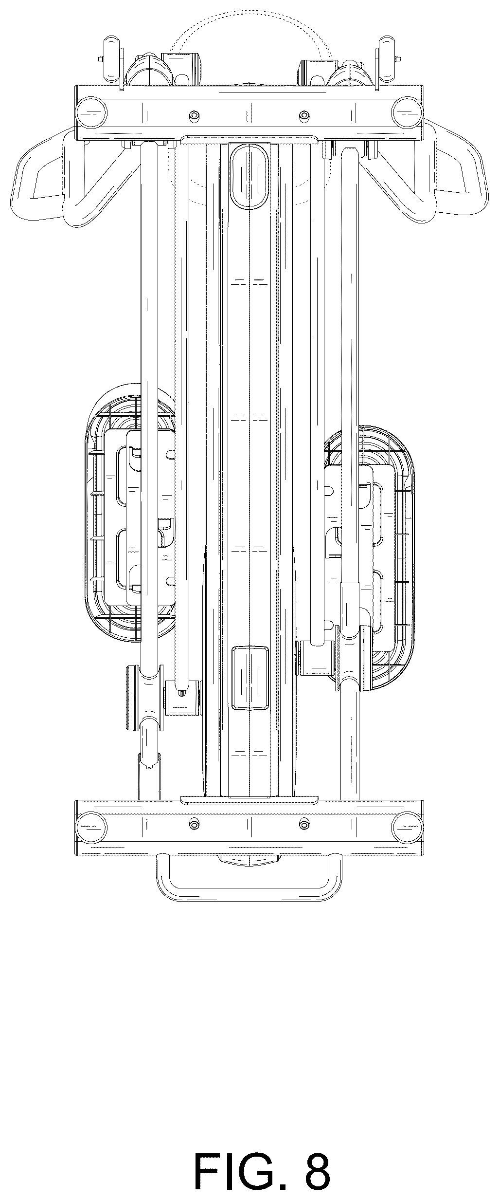 Patent USD1124187 Figure 8 – Elliptical machine