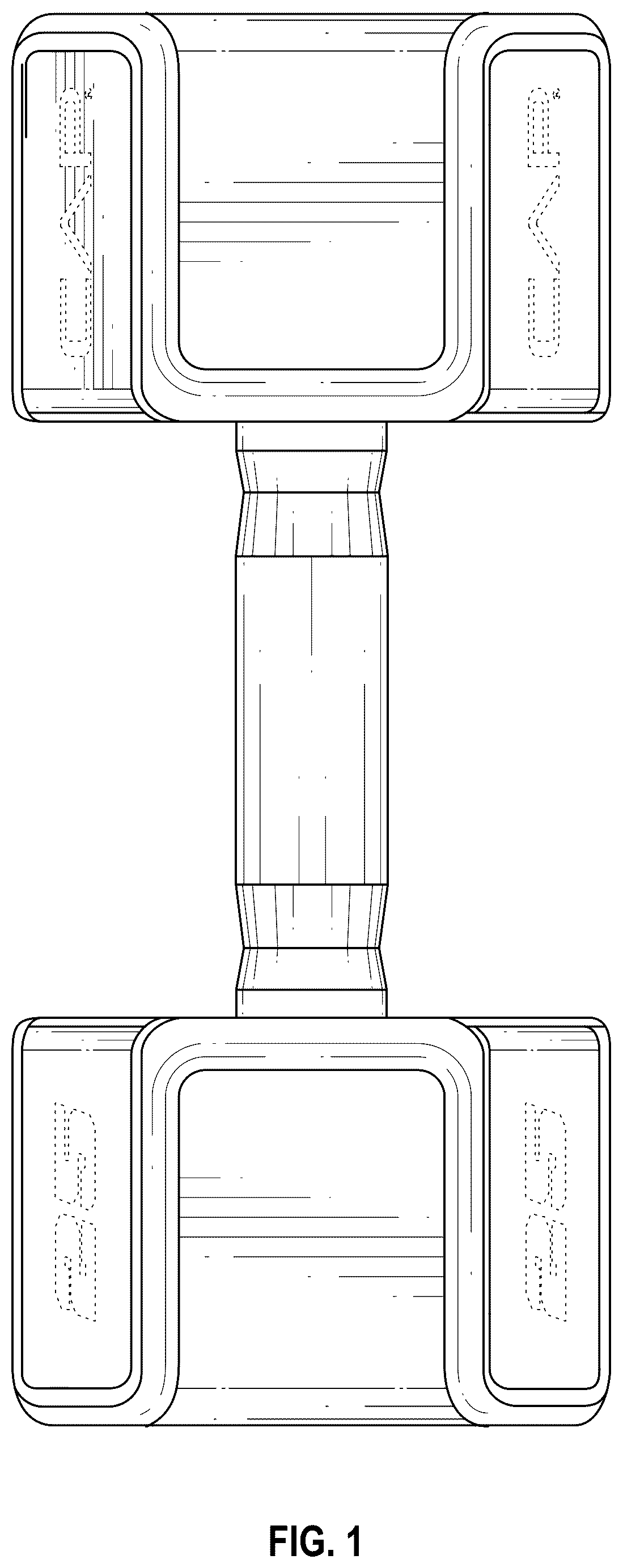 Patent USD1124190 Figure 1 – Dumbbell