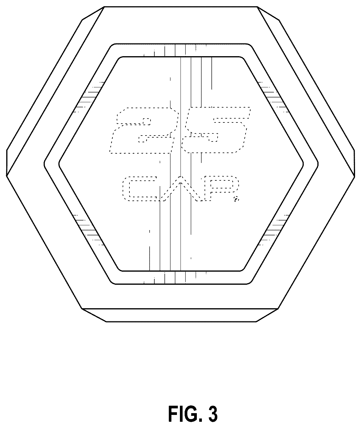 Patent USD1124190 Figure 3 – Dumbbell