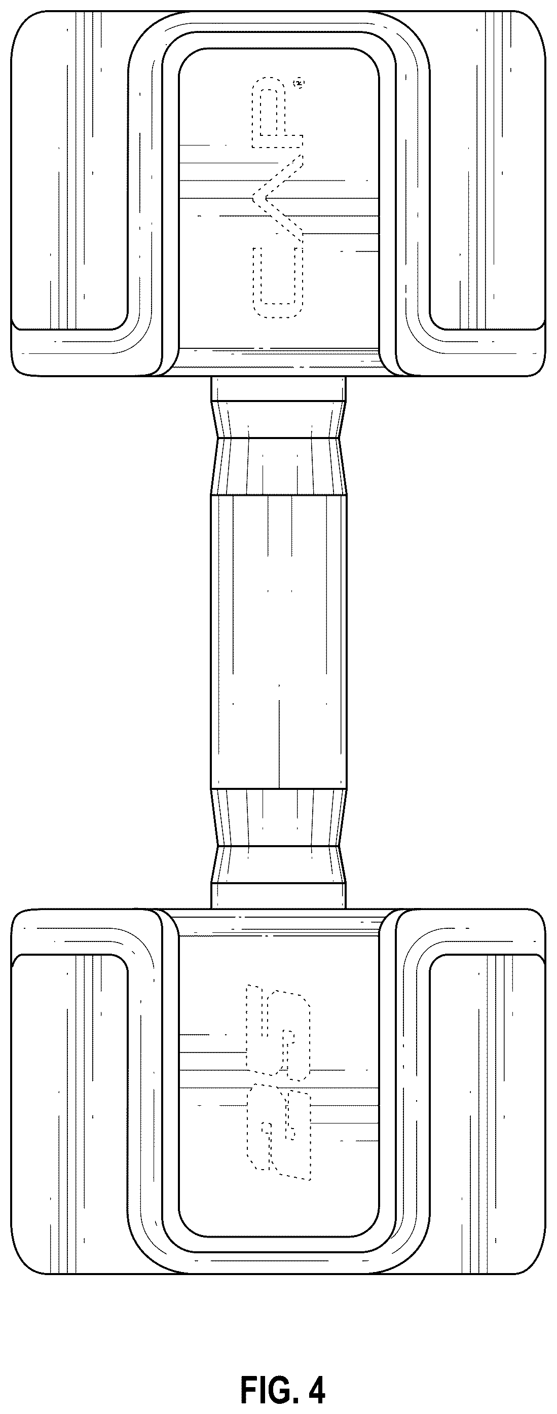 Patent USD1124190 Figure 4 – Dumbbell