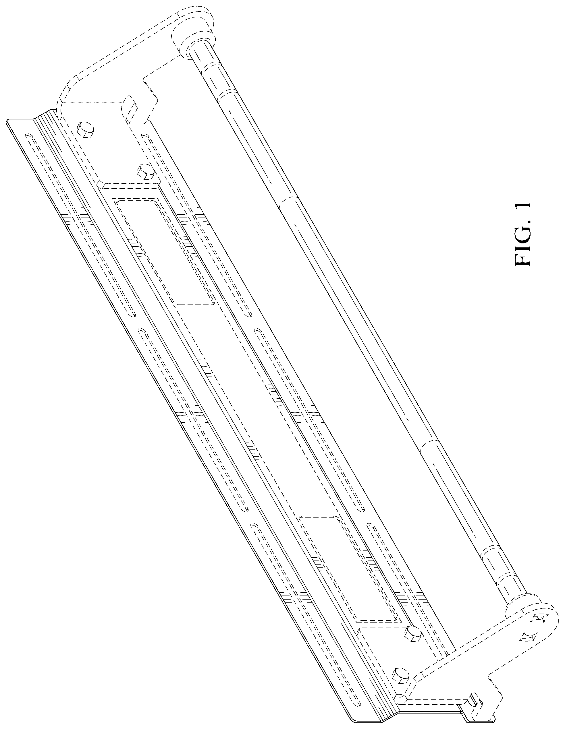 Patent USD1124192 Figure 1 – Wall mounted pull up bar