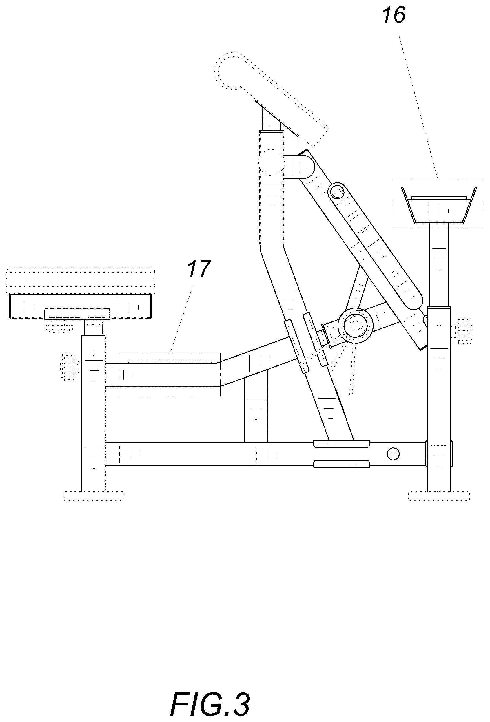 Patent USD1124195 Figure 3 – Bicep curl machine