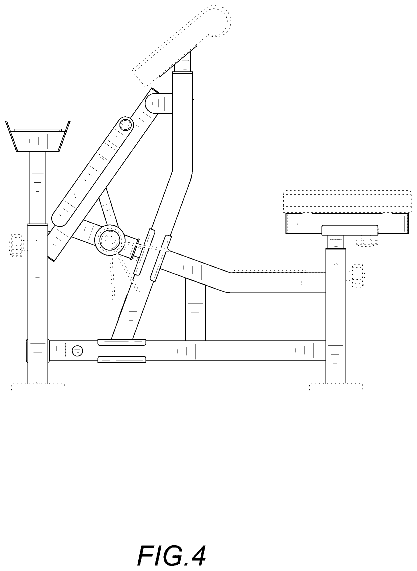 Patent USD1124195 Figure 4 – Bicep curl machine