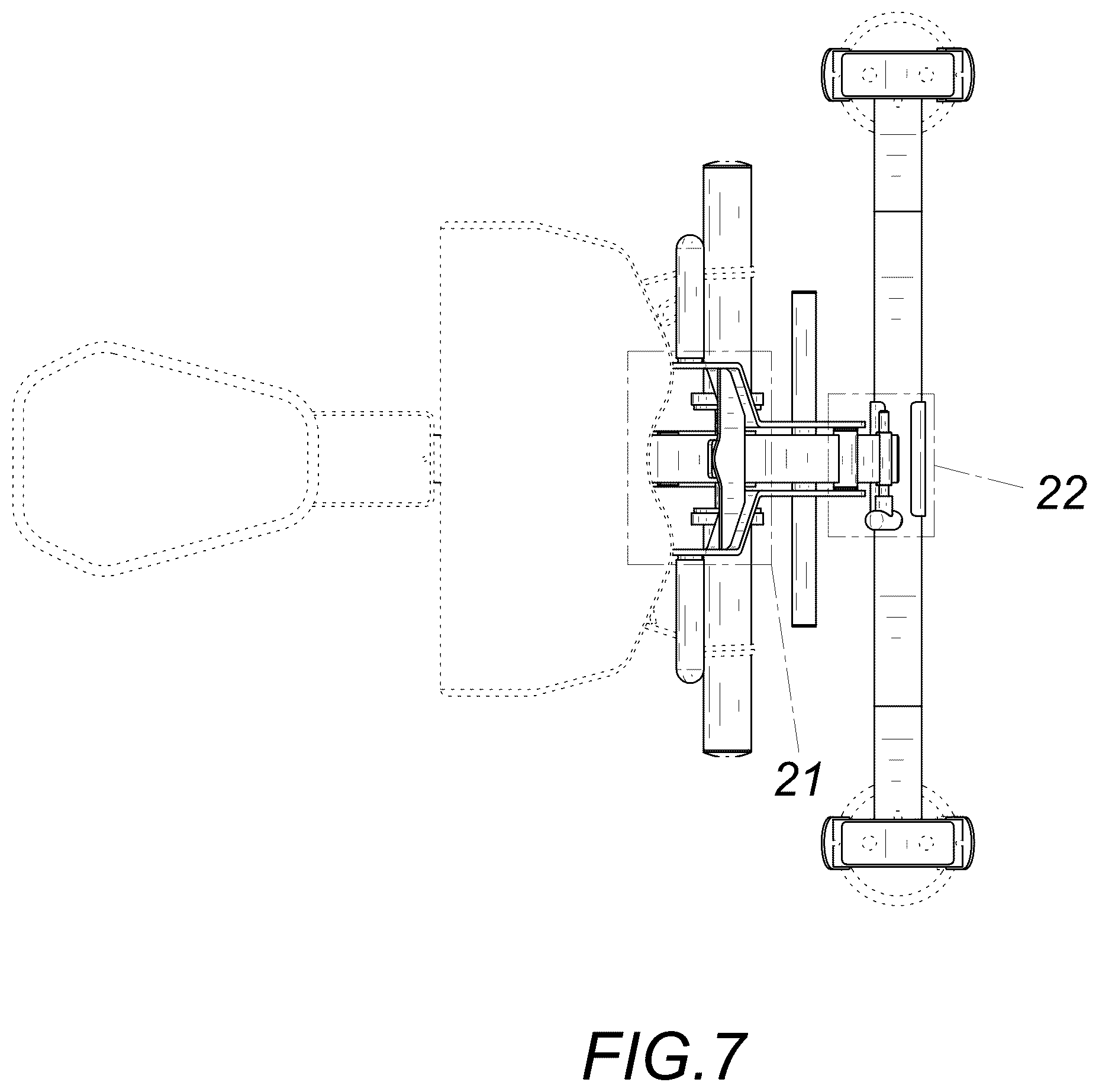 Patent USD1124195 Figure 7 – Bicep curl machine
