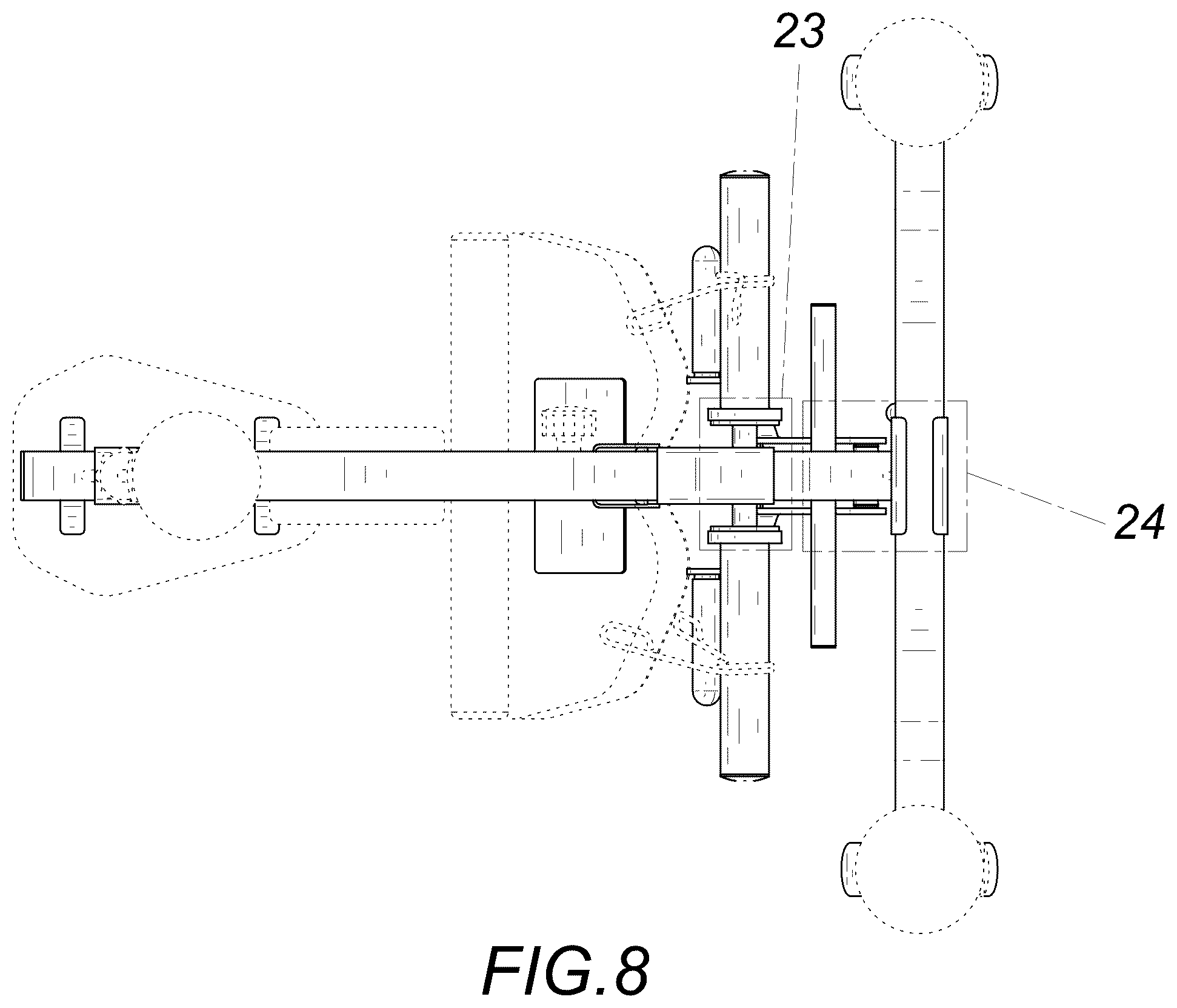 Patent USD1124195 Figure 8 – Bicep curl machine