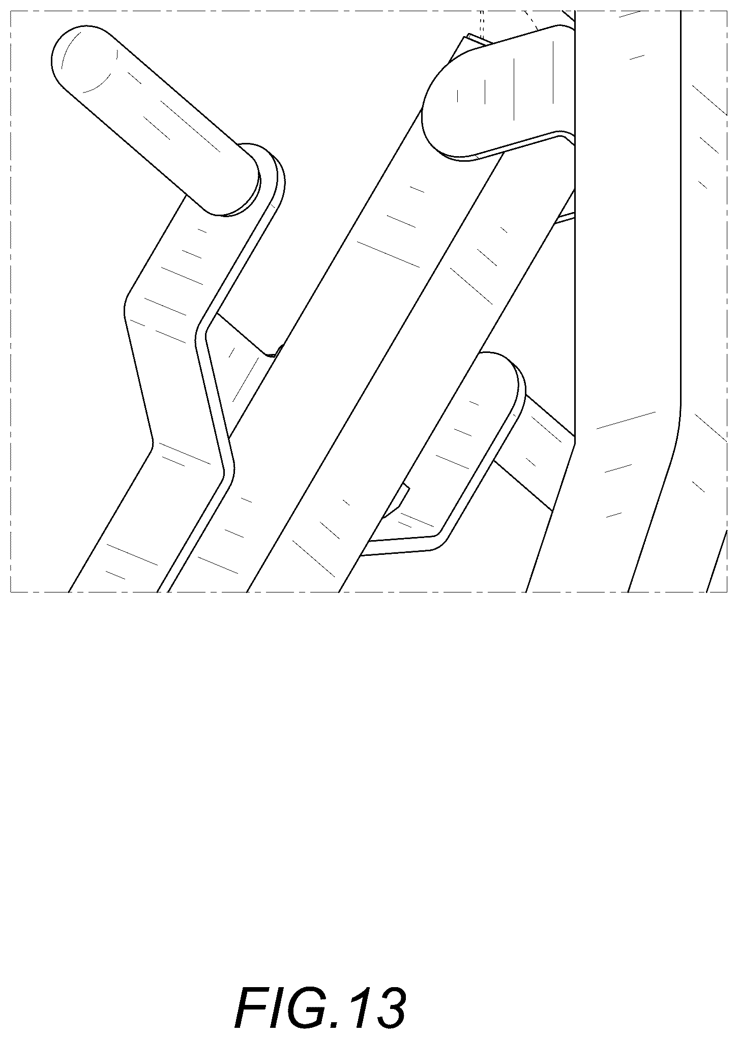 Patent USD1124195 Figure 13 – Bicep curl machine