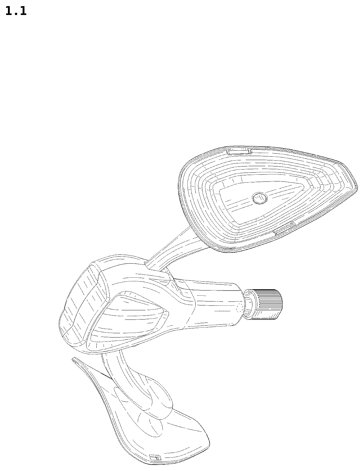 Patent USD1124196 Figure 1 – Apparatus for developing muscles