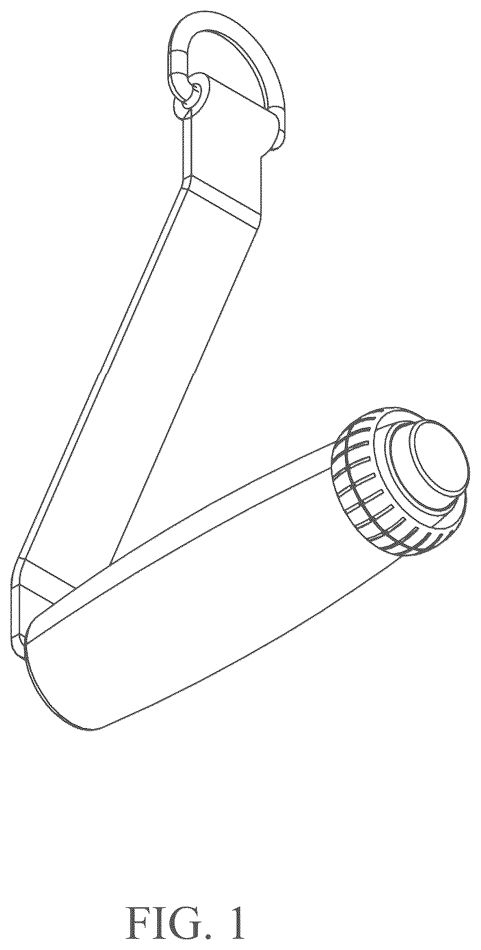Patent USD1124197 Figure 1 – Handle for exercise machines
