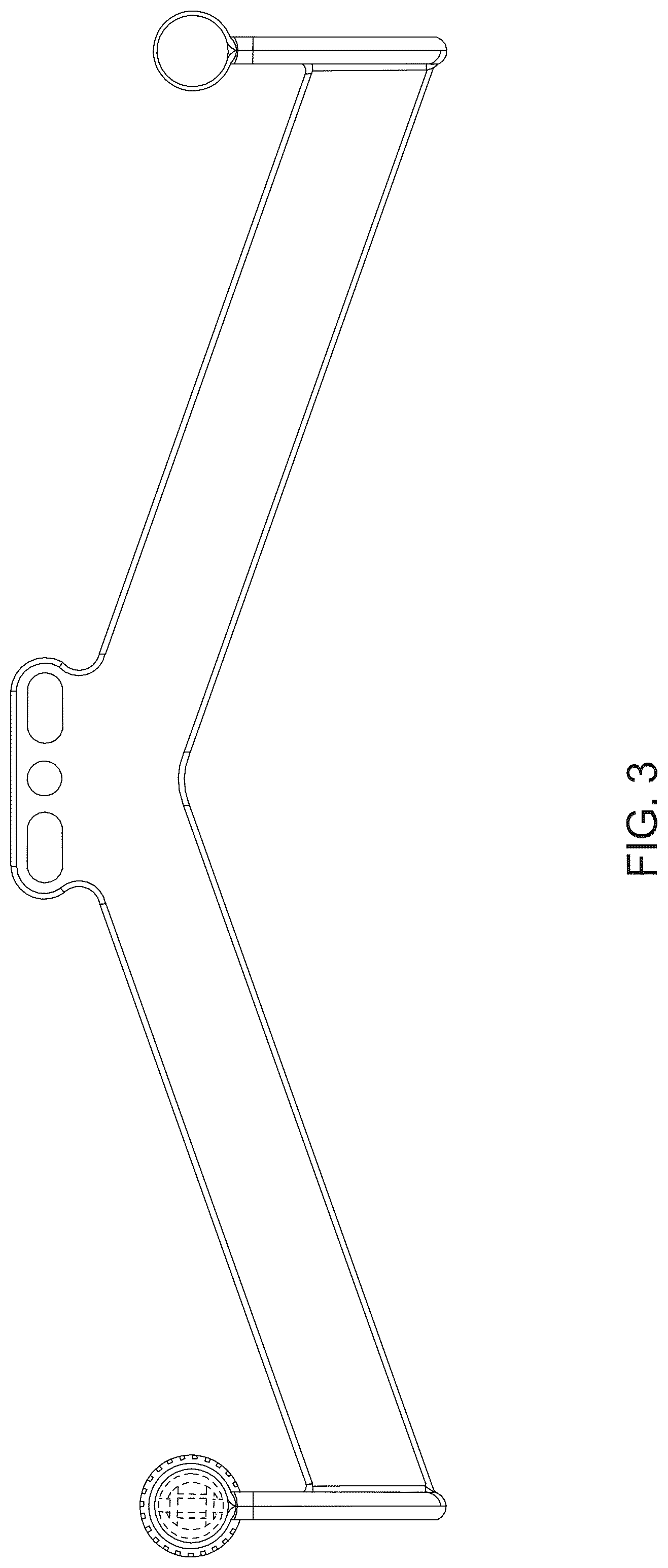 Patent USD1124198 Figure 3 – Handle for exercise machines