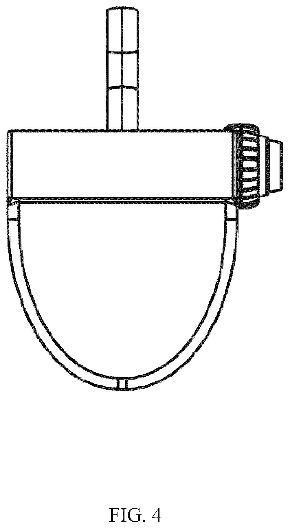 Patent USD1124198 Figure 4 – Handle for exercise machines
