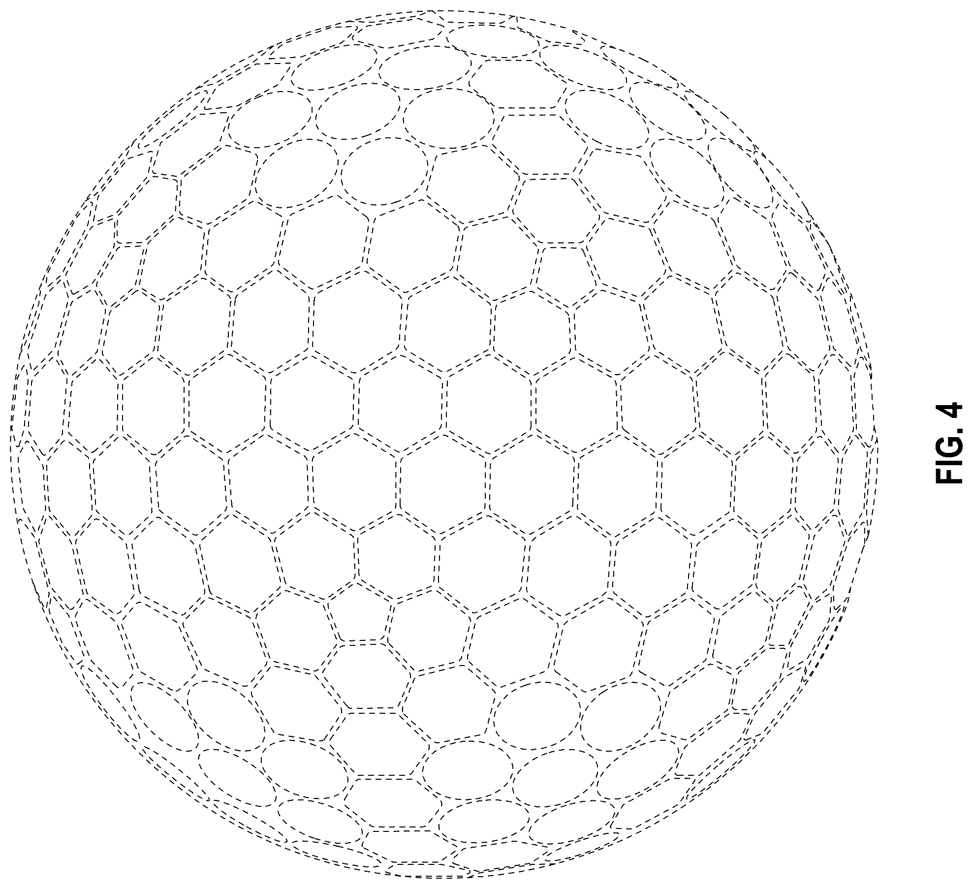 Patent USD1124199 Figure 4 – Golf ball