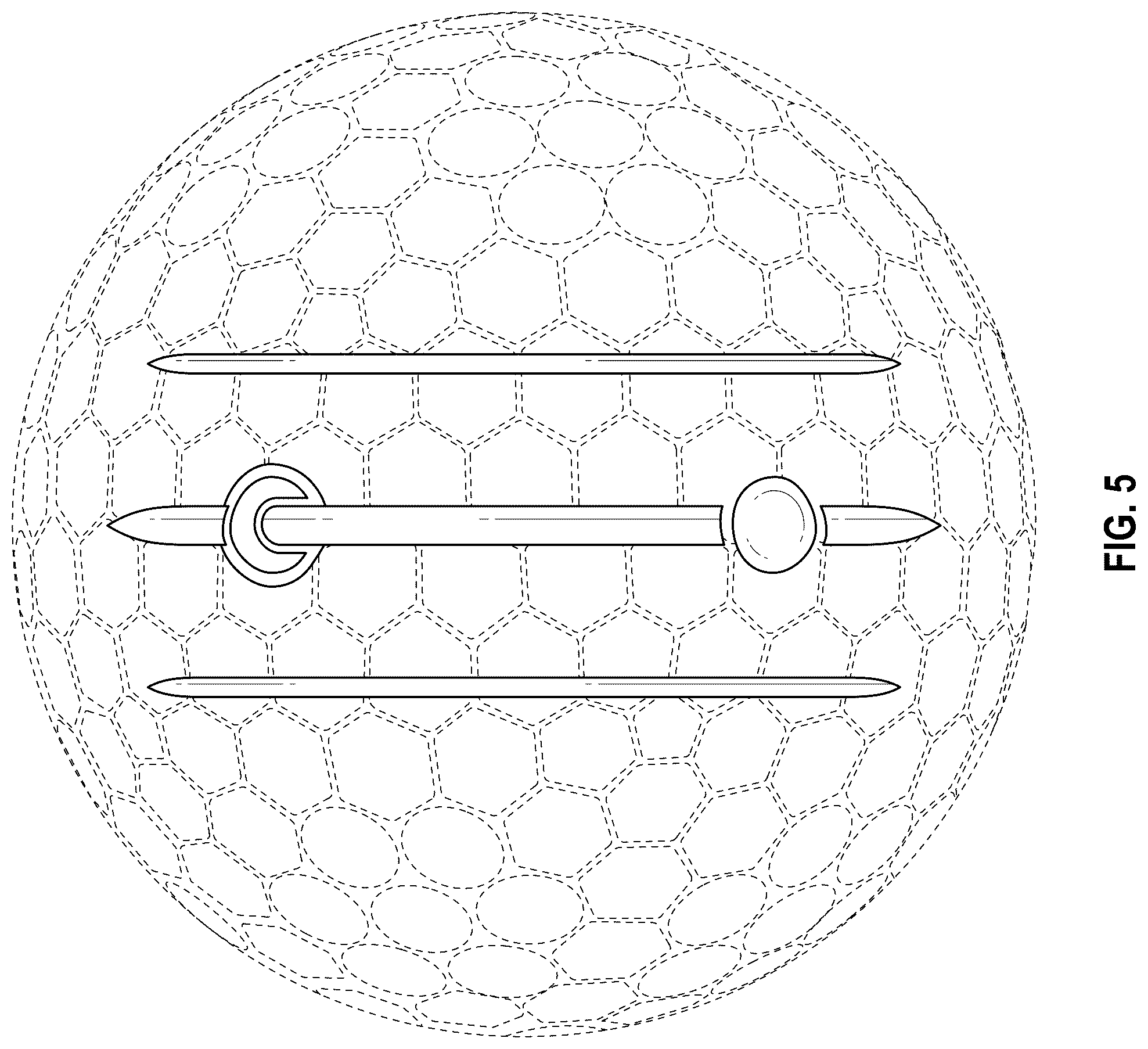 Patent USD1124199 Figure 5 – Golf ball