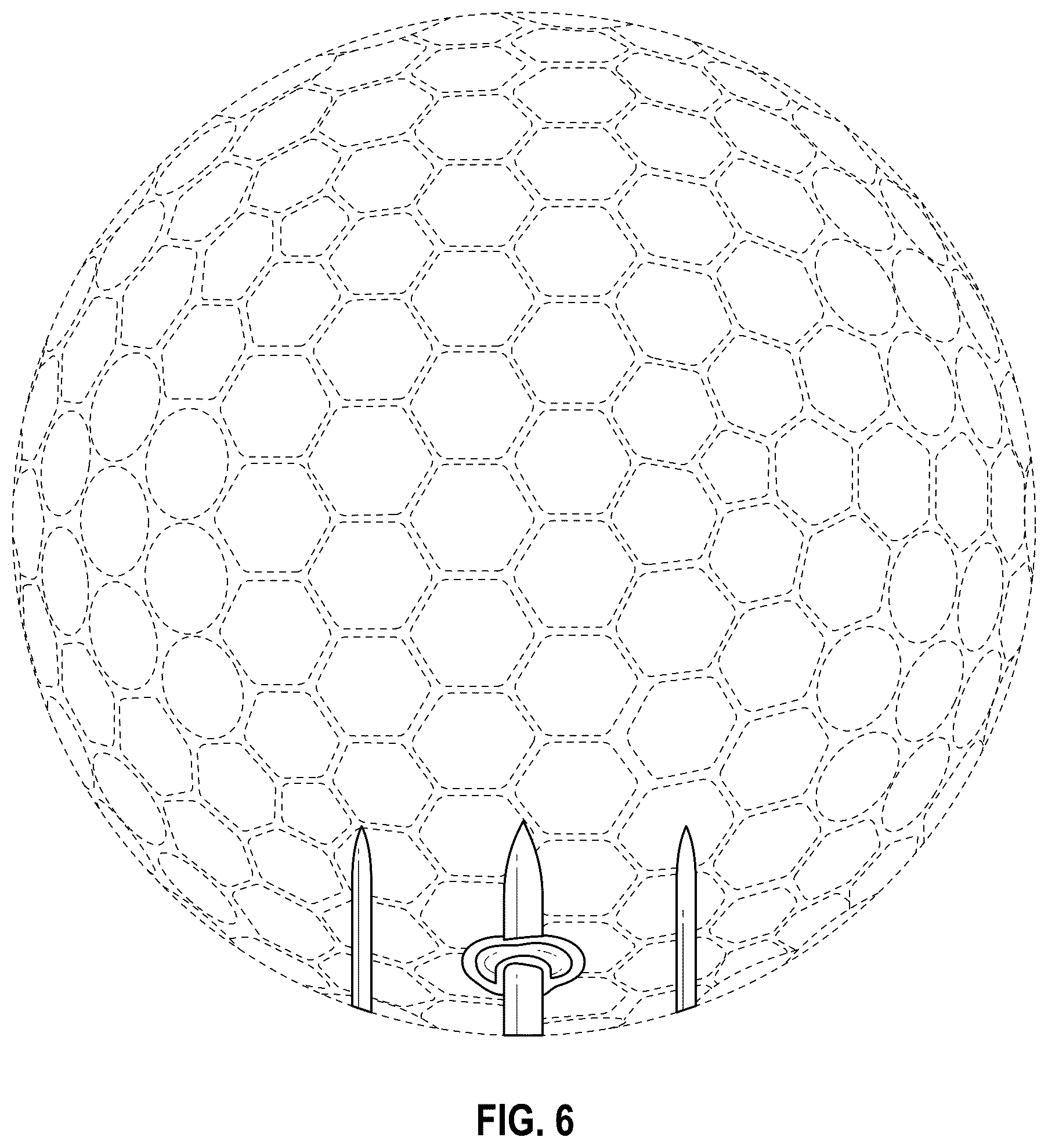 Patent USD1124199 Figure 6 – Golf ball