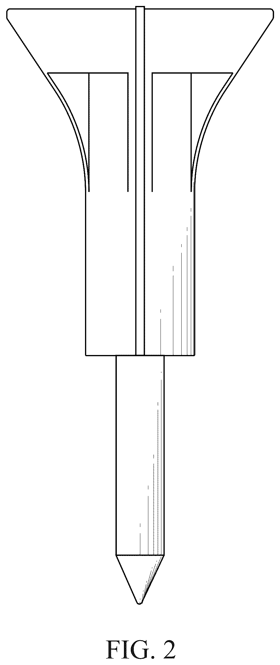 Patent USD1124200 Figure 2 – Adjustable golf tee