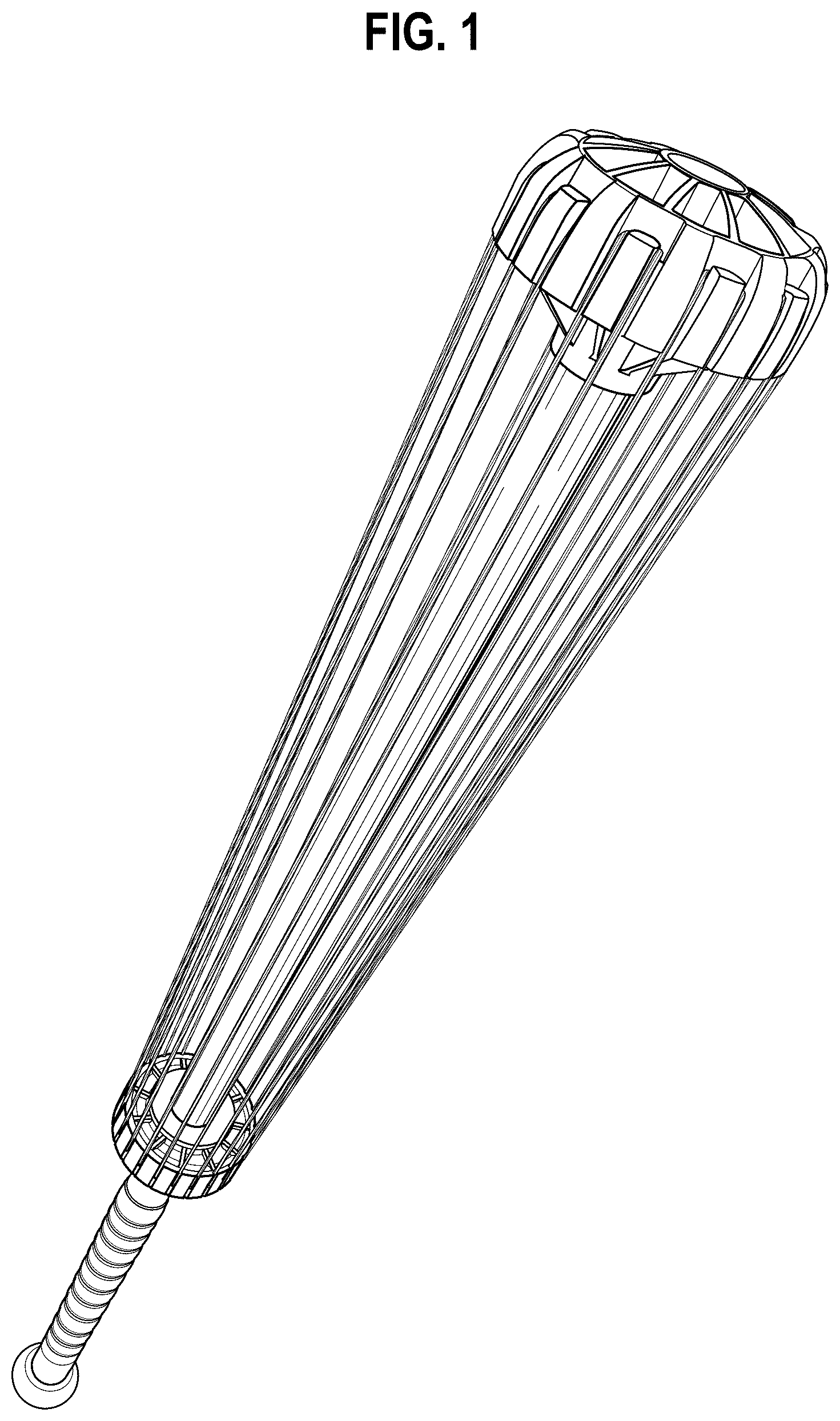 Patent USD1124202 Figure 1 – Stringed bat