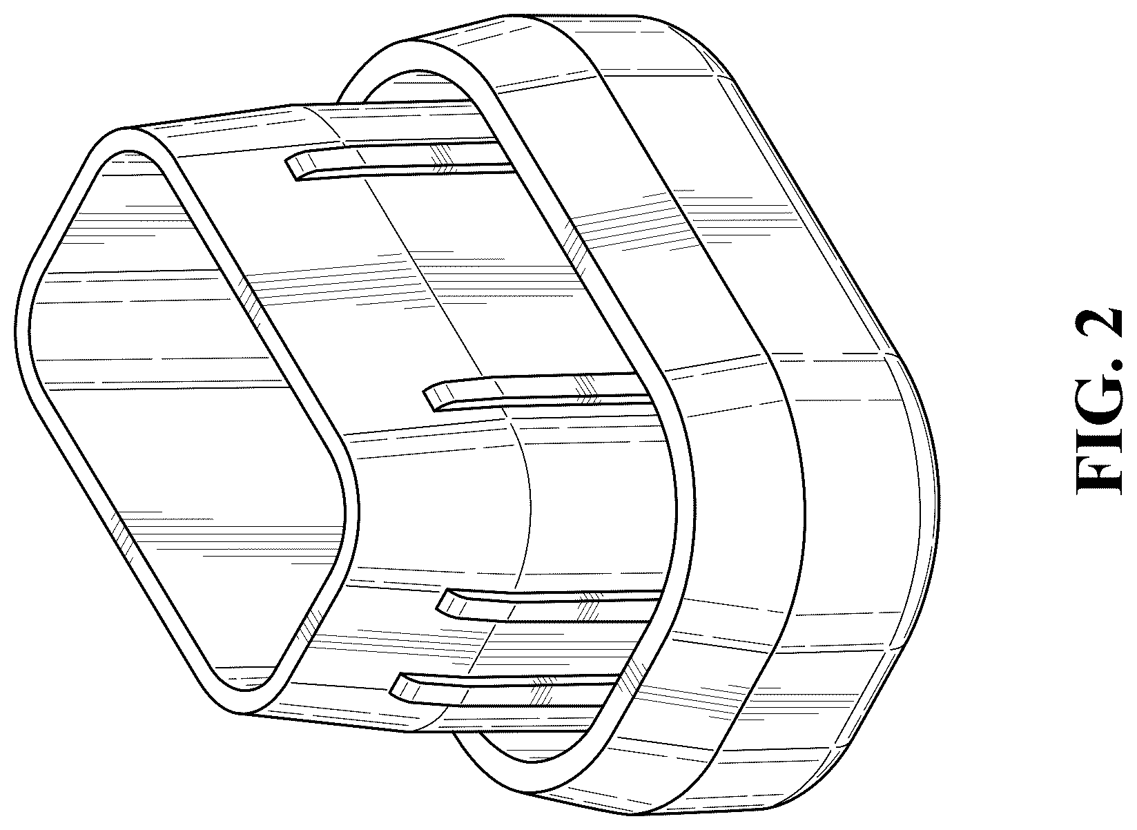 Patent USD1124203 Figure 2 – End cap for hockey stick