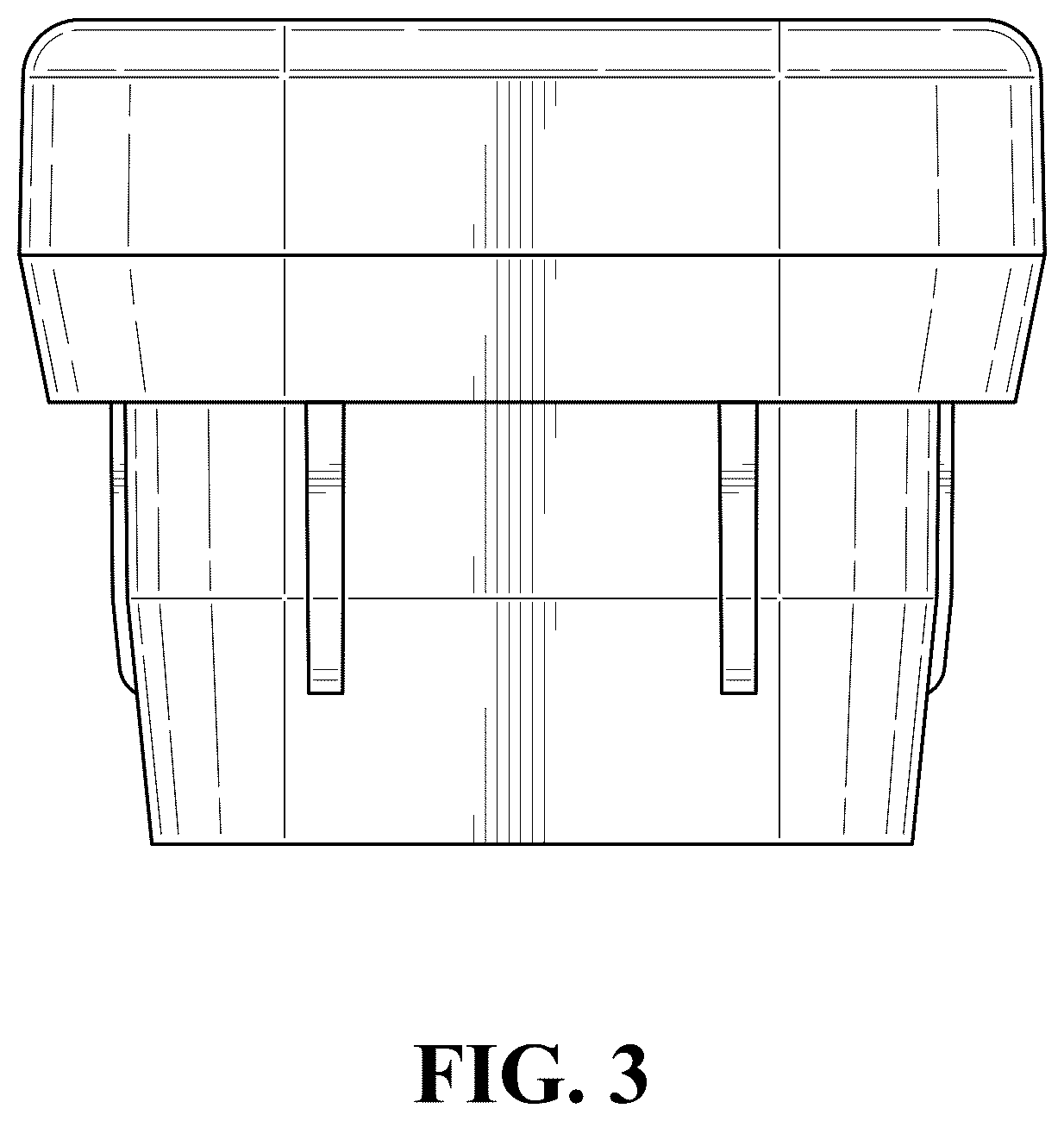 Patent USD1124203 Figure 3 – End cap for hockey stick