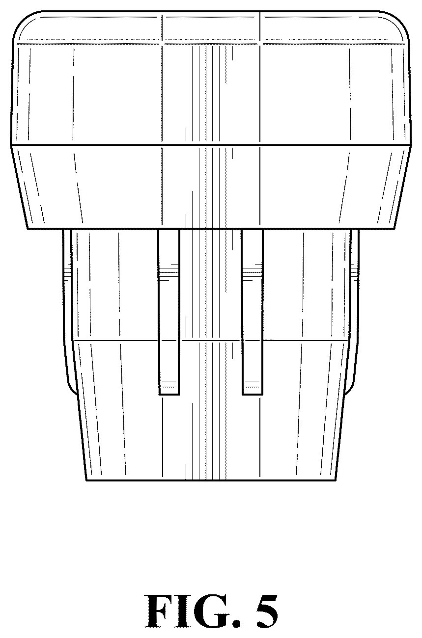 Patent USD1124203 Figure 5 – End cap for hockey stick