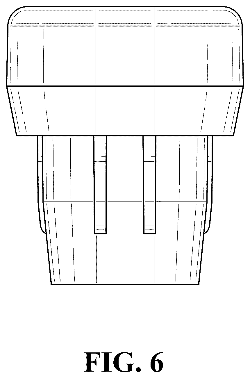 Patent USD1124203 Figure 6 – End cap for hockey stick