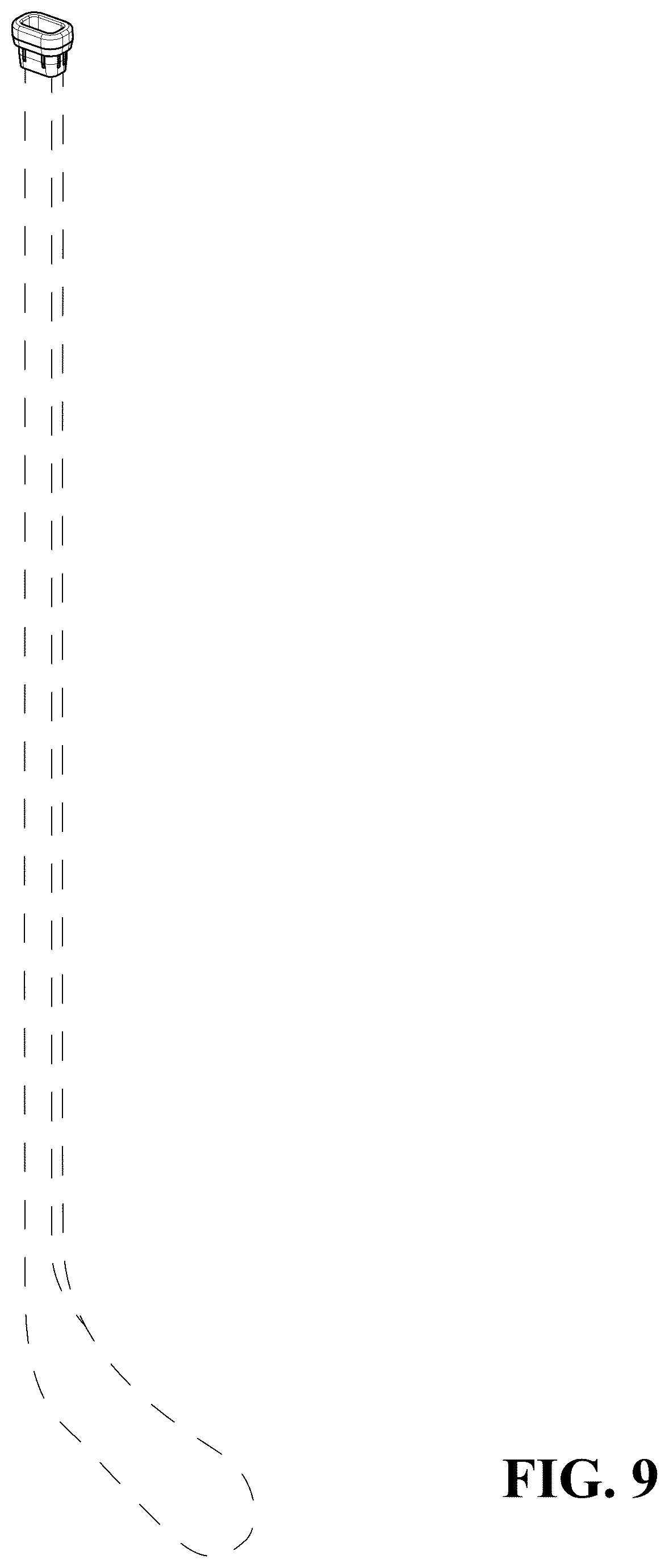 Patent USD1124203 Figure 9 – End cap for hockey stick