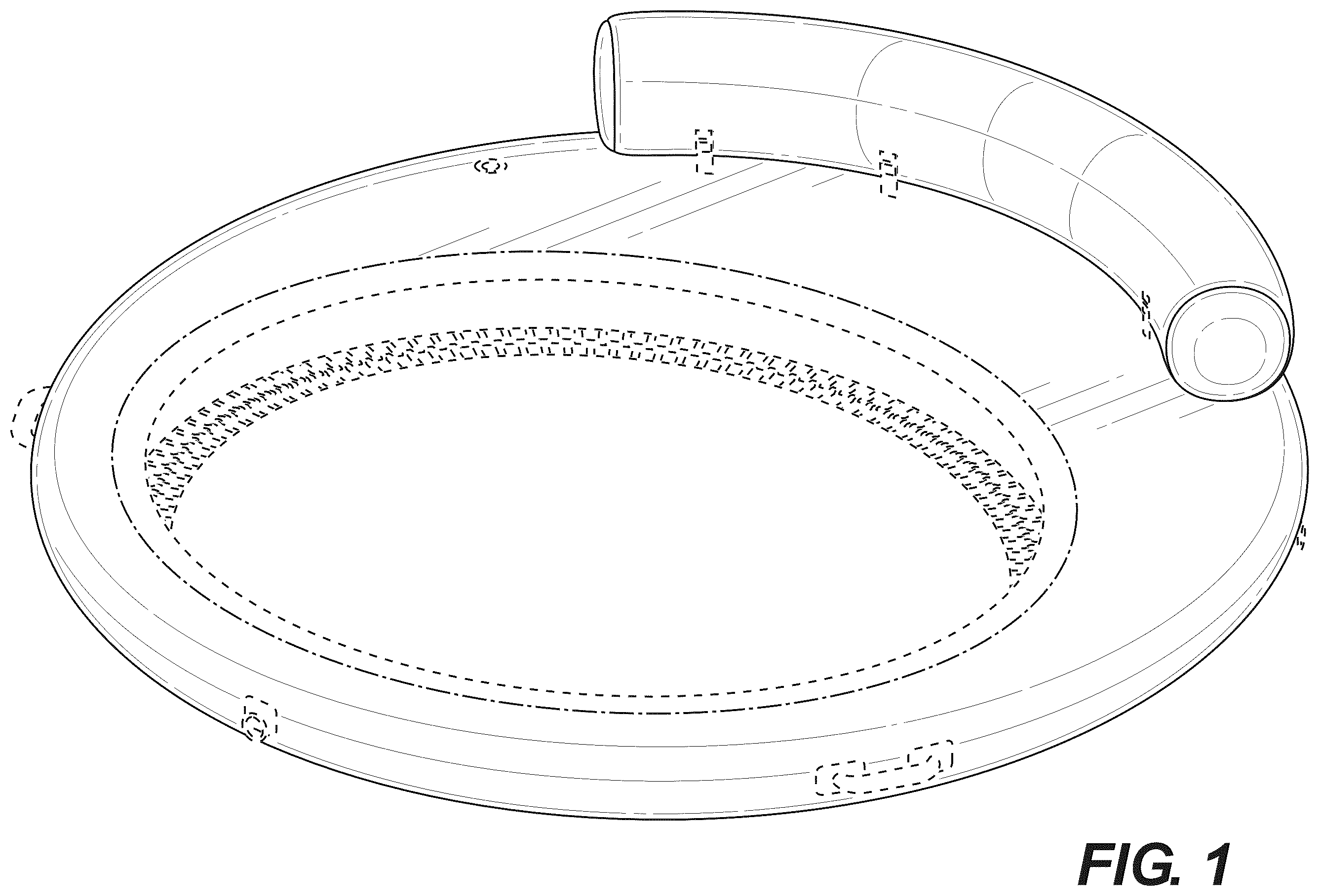 Patent USD1124214 Figure 1 – Inflatable device